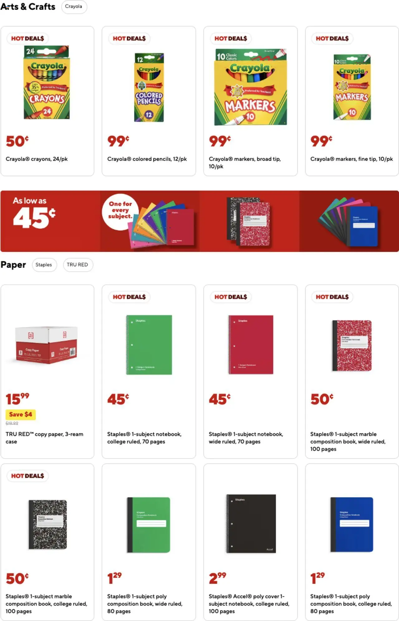 Staples Weekly Ad - page 2- valid from 07/13/2025