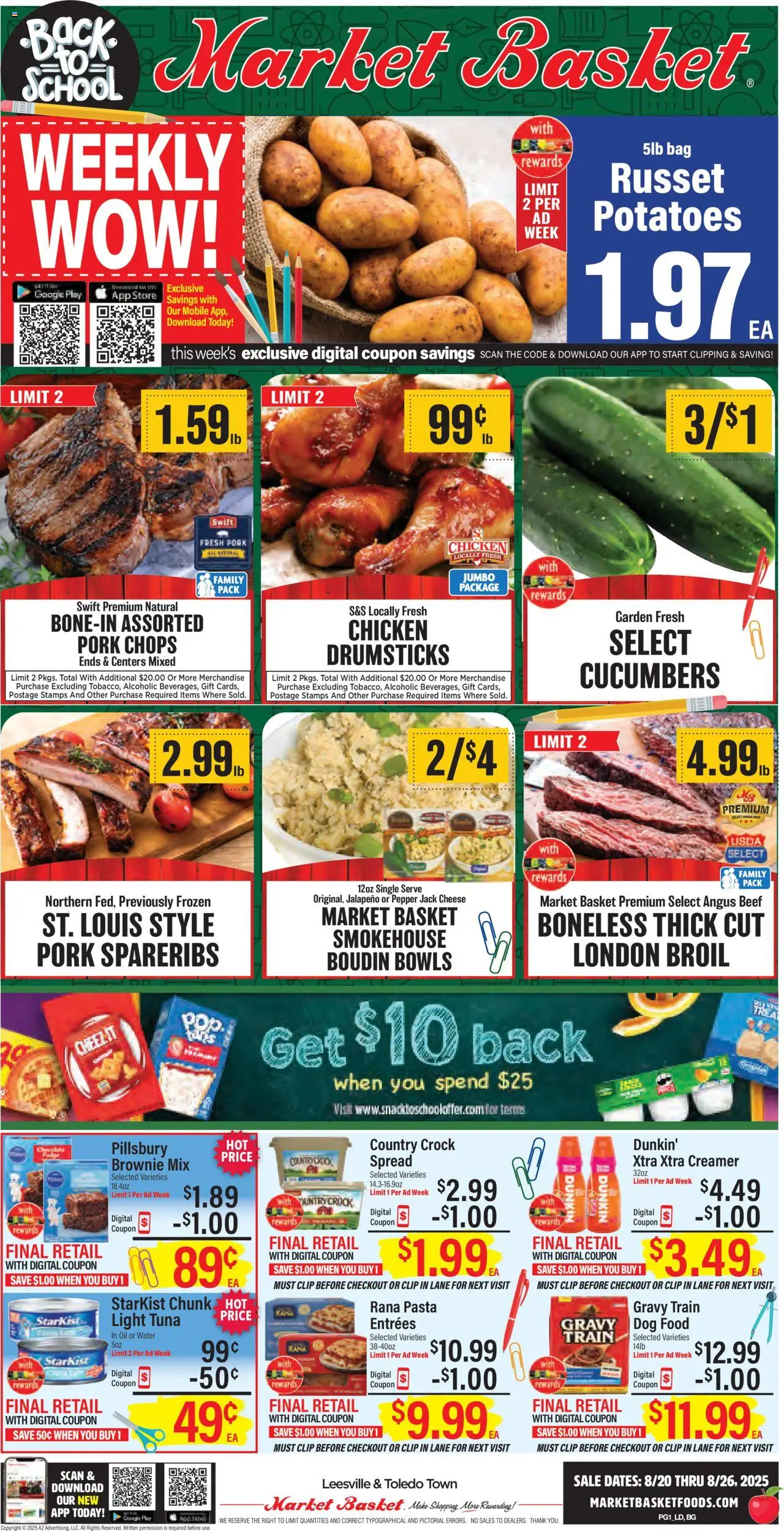 Market Basket Leesville, Many - page 1- valid from 08/20/2025