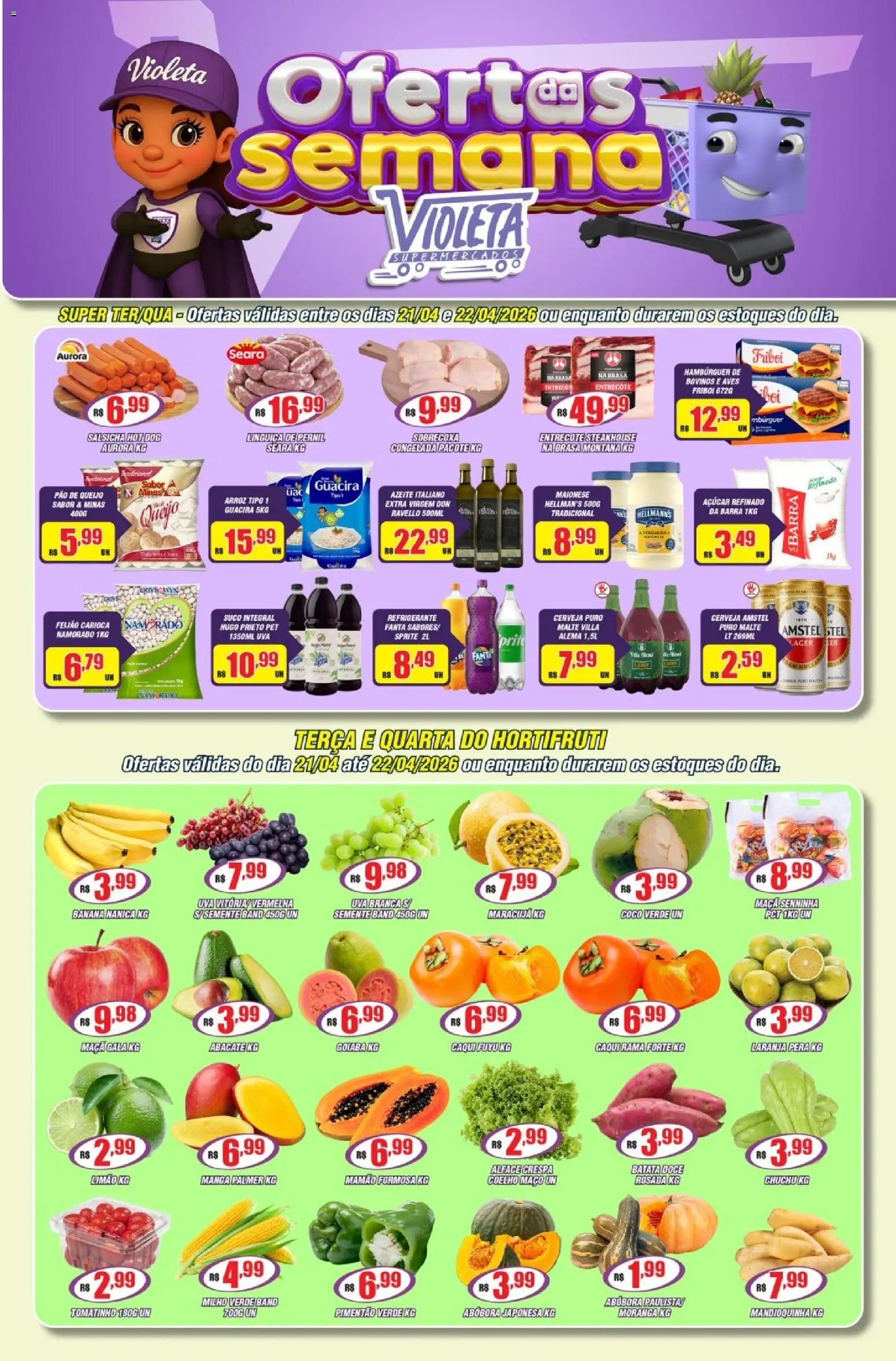 Violeta Supermercados - Ofertas da semana - página 1- válido a partir de 21/04/2026
