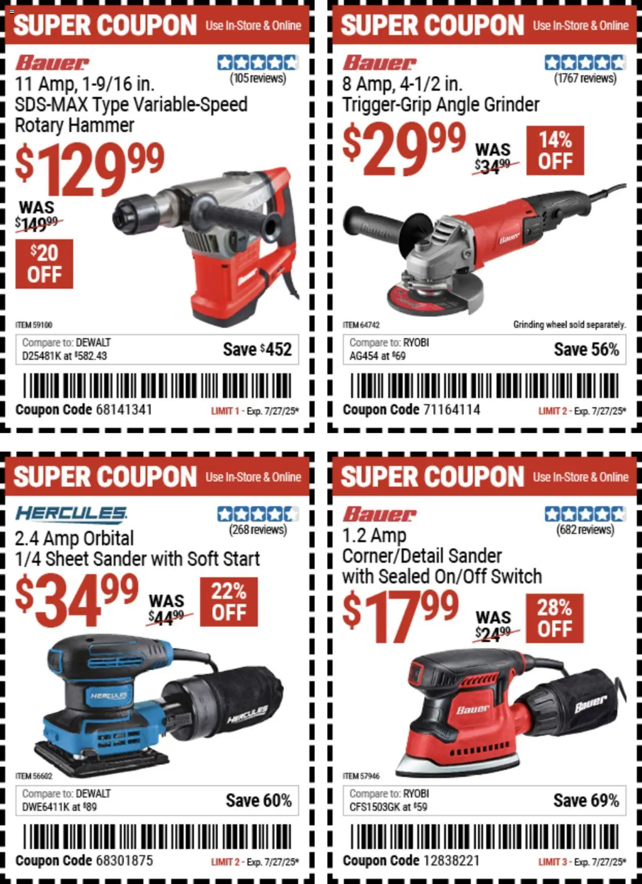 Harbor Freight Weekly Ad - page 5- valid from 07/14/2025