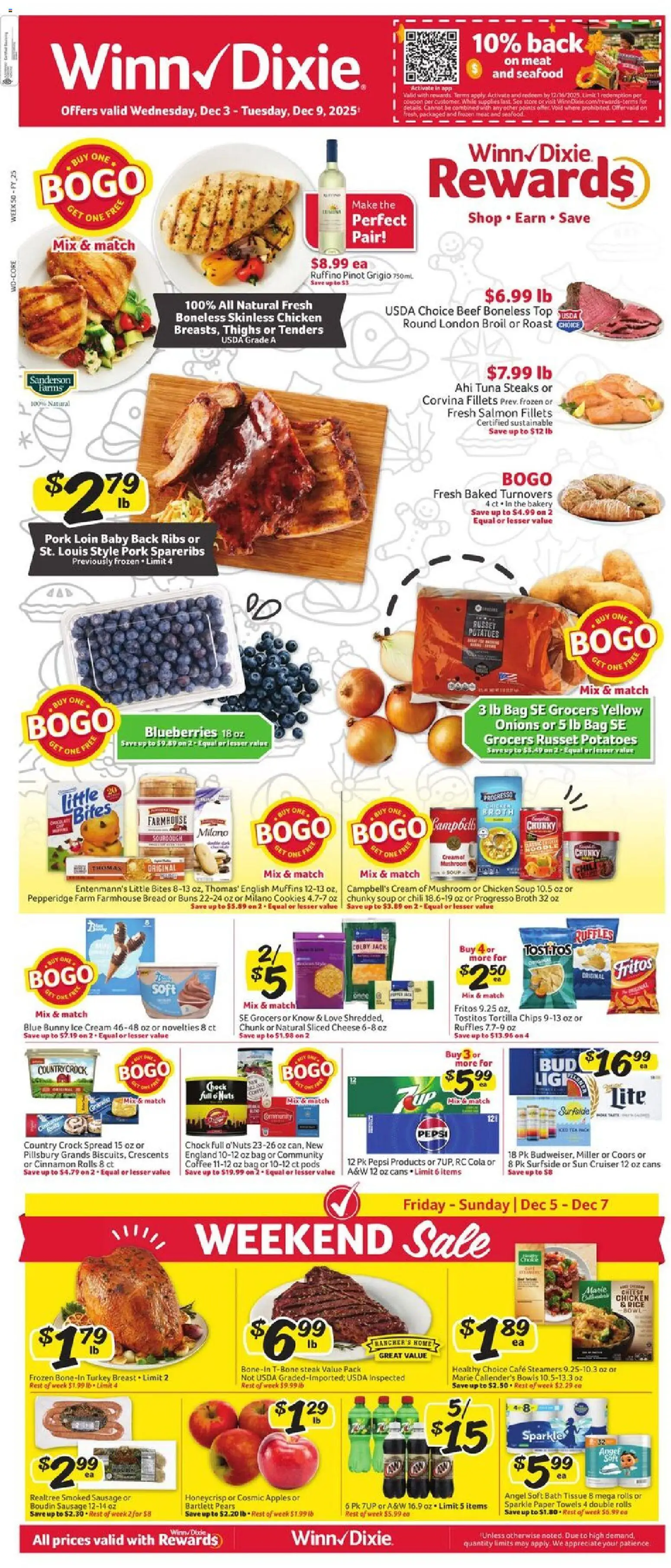 Winn Dixie Weekly Circular - FL - page 1- valid from 12/03/2025