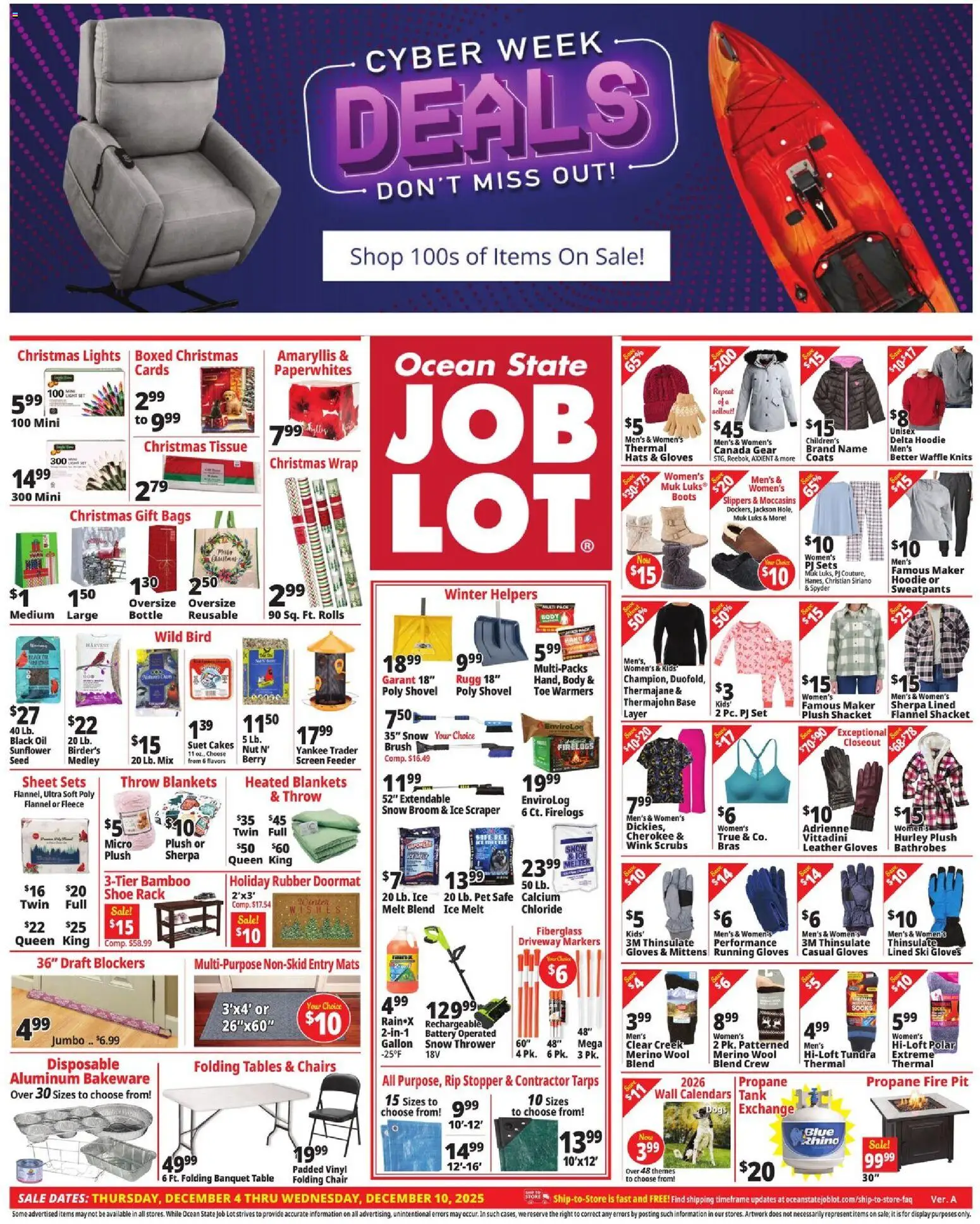 Ocean State Job Lot Weekly Ad - MA - page 1- valid from 12/04/2025
