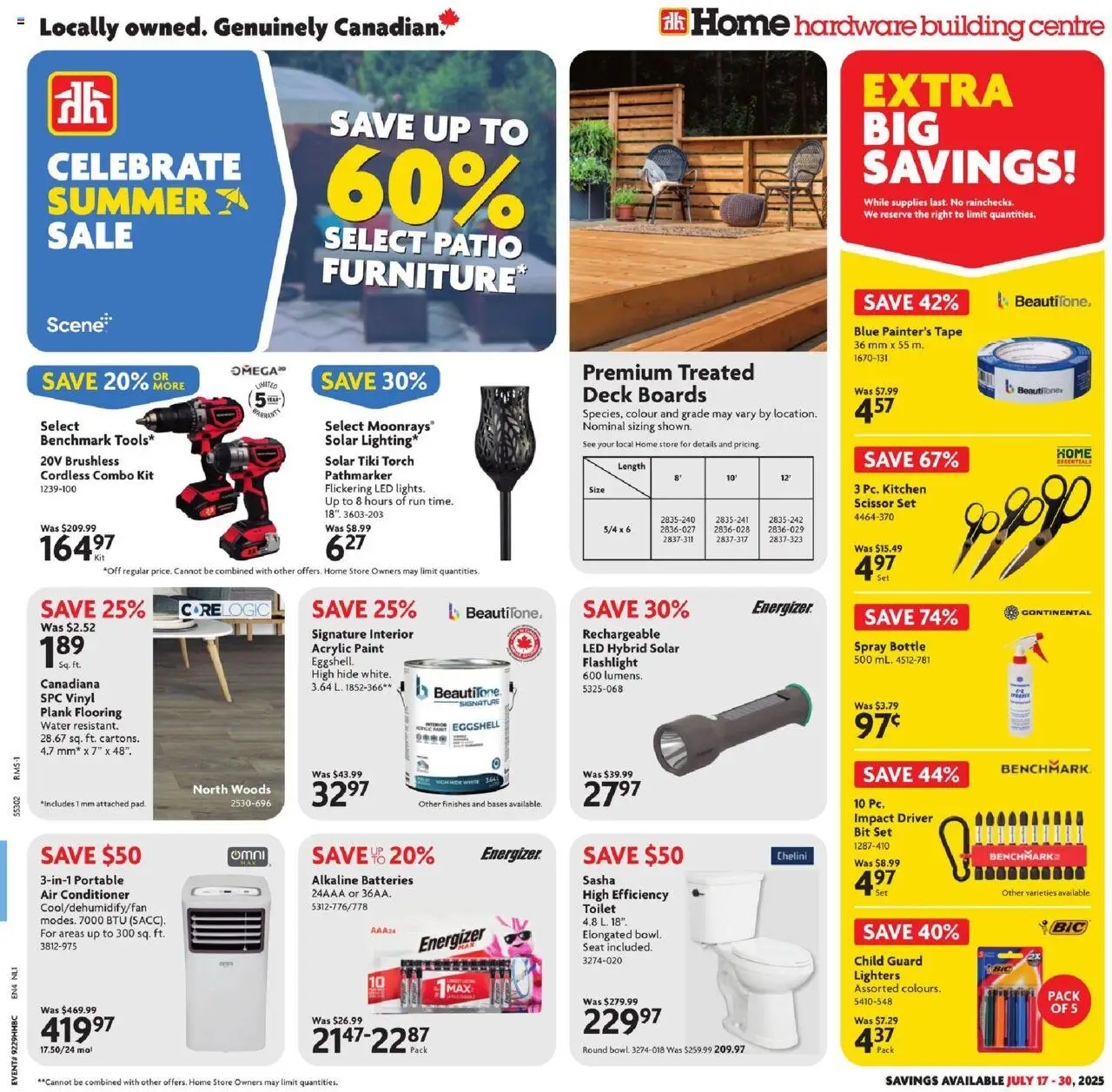 Home Hardware weekly flyer / circulaire - page 1- valid from Jul 17, 2025
