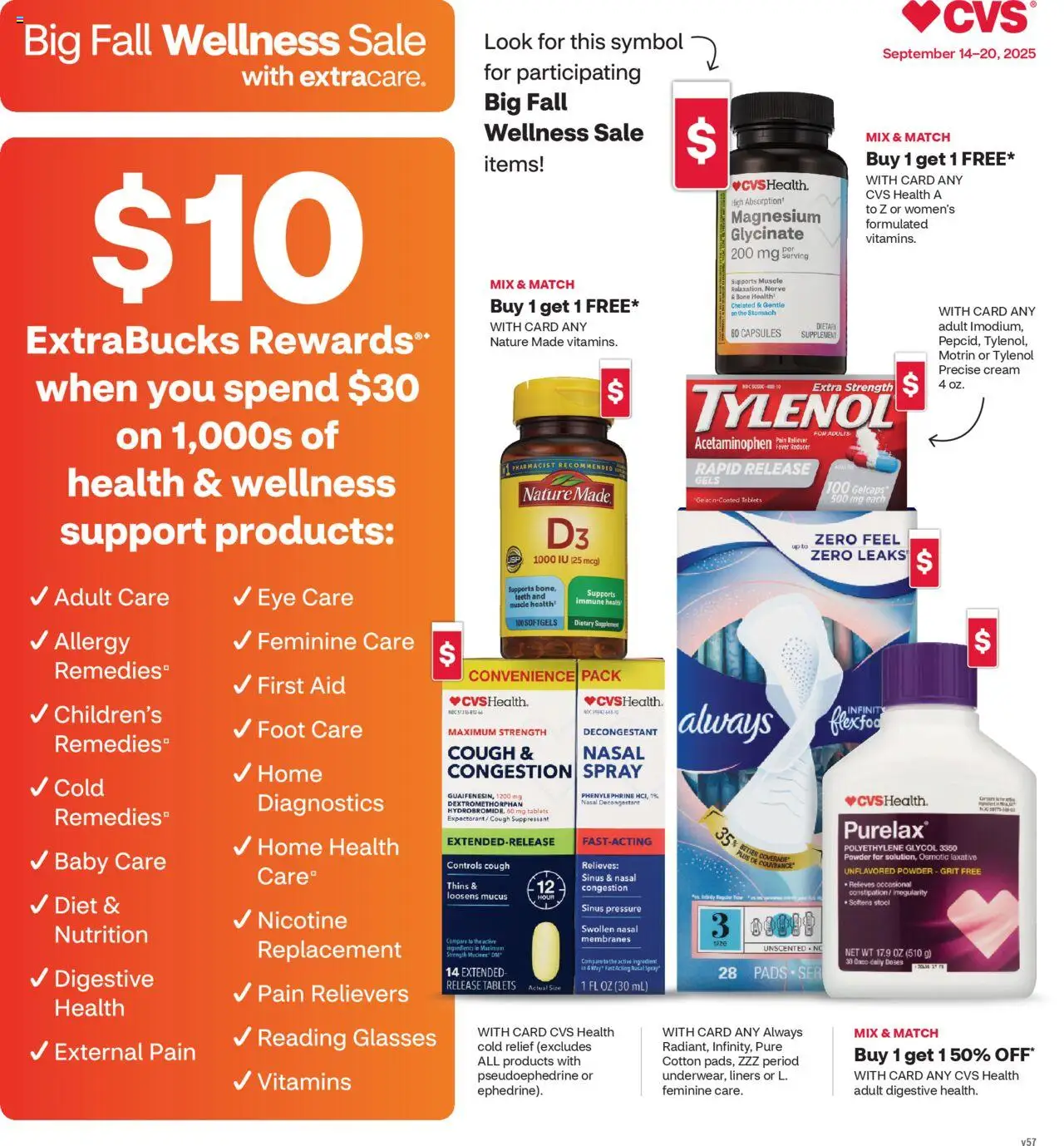 CVS Pharmacy Weekly Ad - WA - page 1- valid from 09/14/2025
