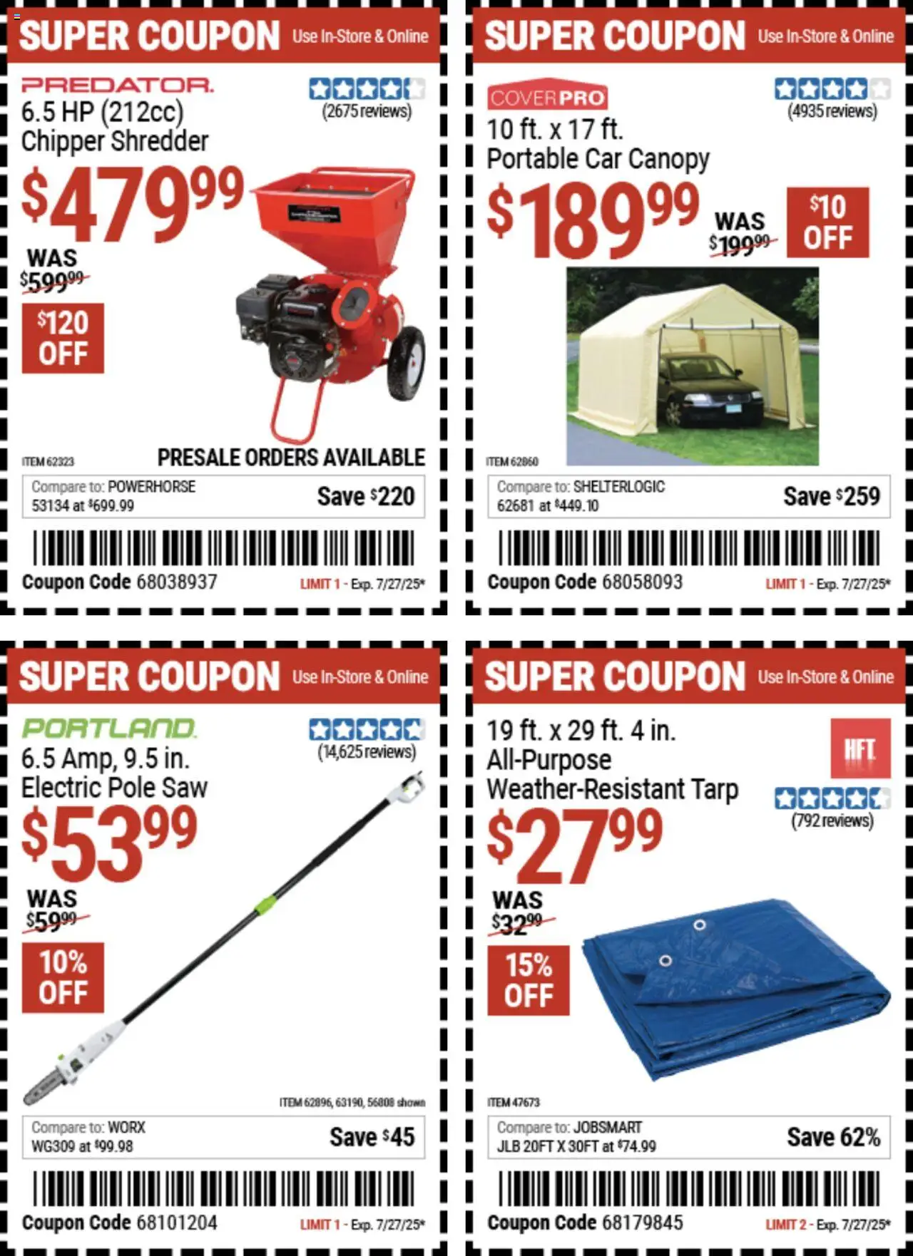 Harbor Freight Weekly Ad - page 7- valid from 07/14/2025