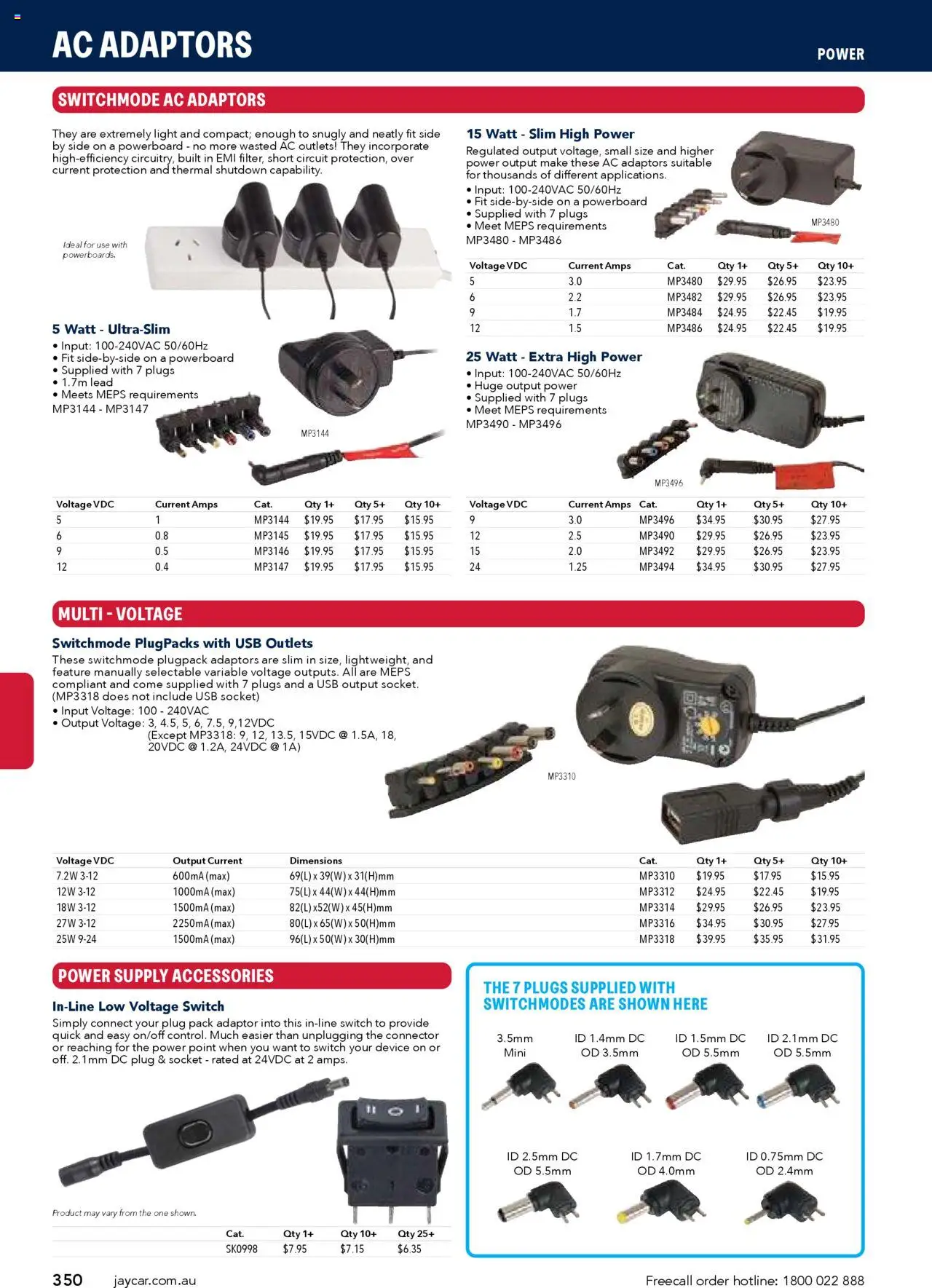Jaycar Engineering & Scientific Catalogue 2025/2026  - page 350- valid from 09/07/2025
