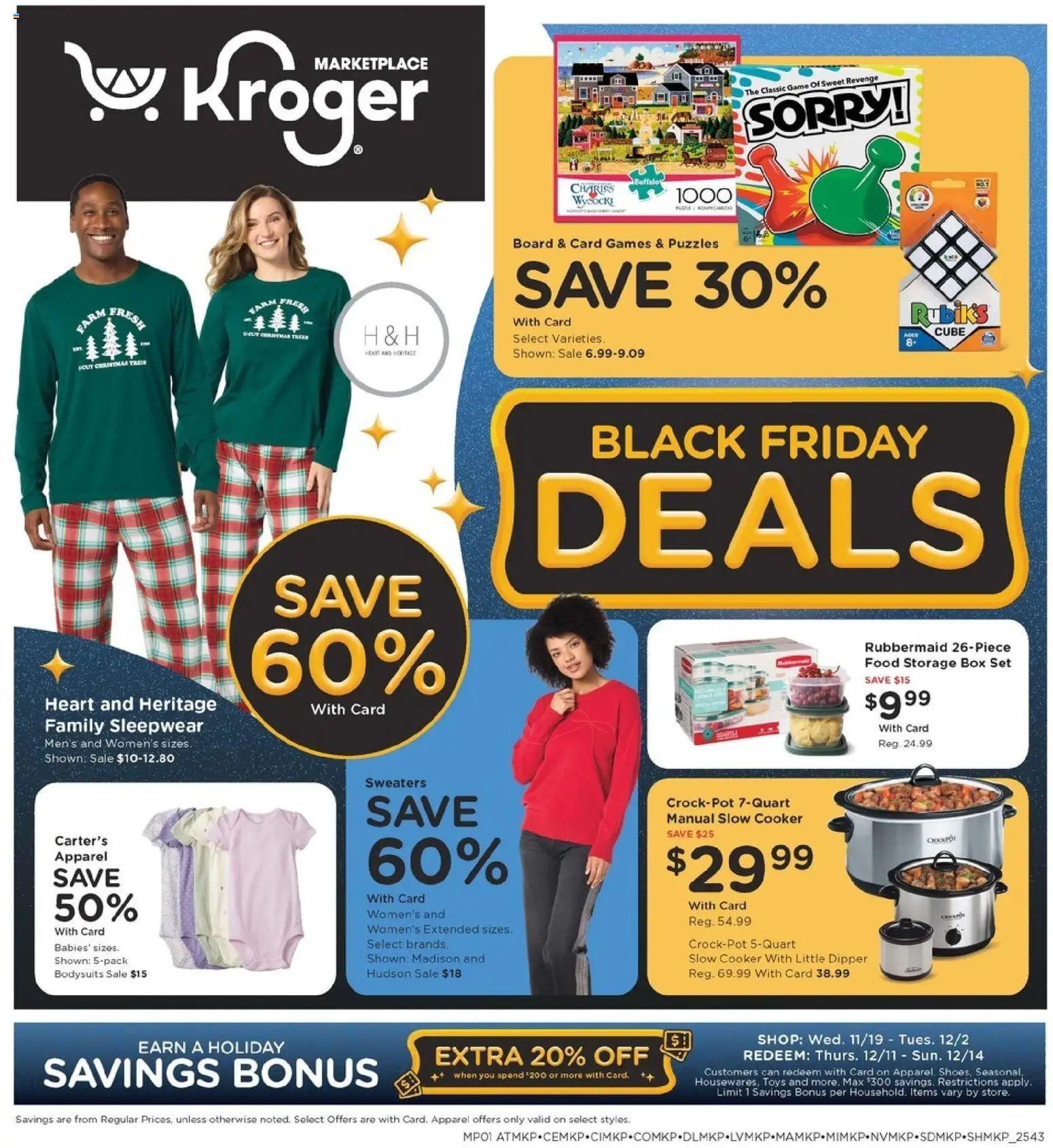 Kroger Black Friday - page 1- valid from 11/28/2025