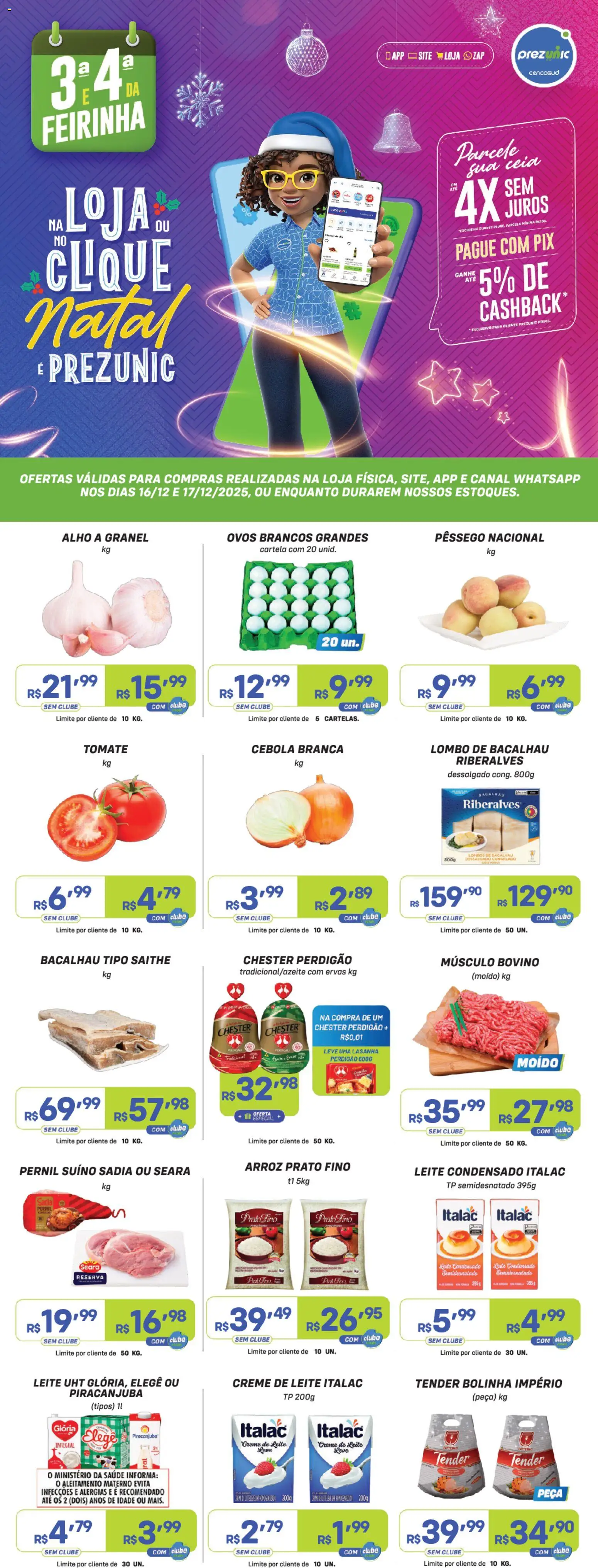 Encarte Feirinha Prezunic - página 1- válido a partir de 16/12/2025
