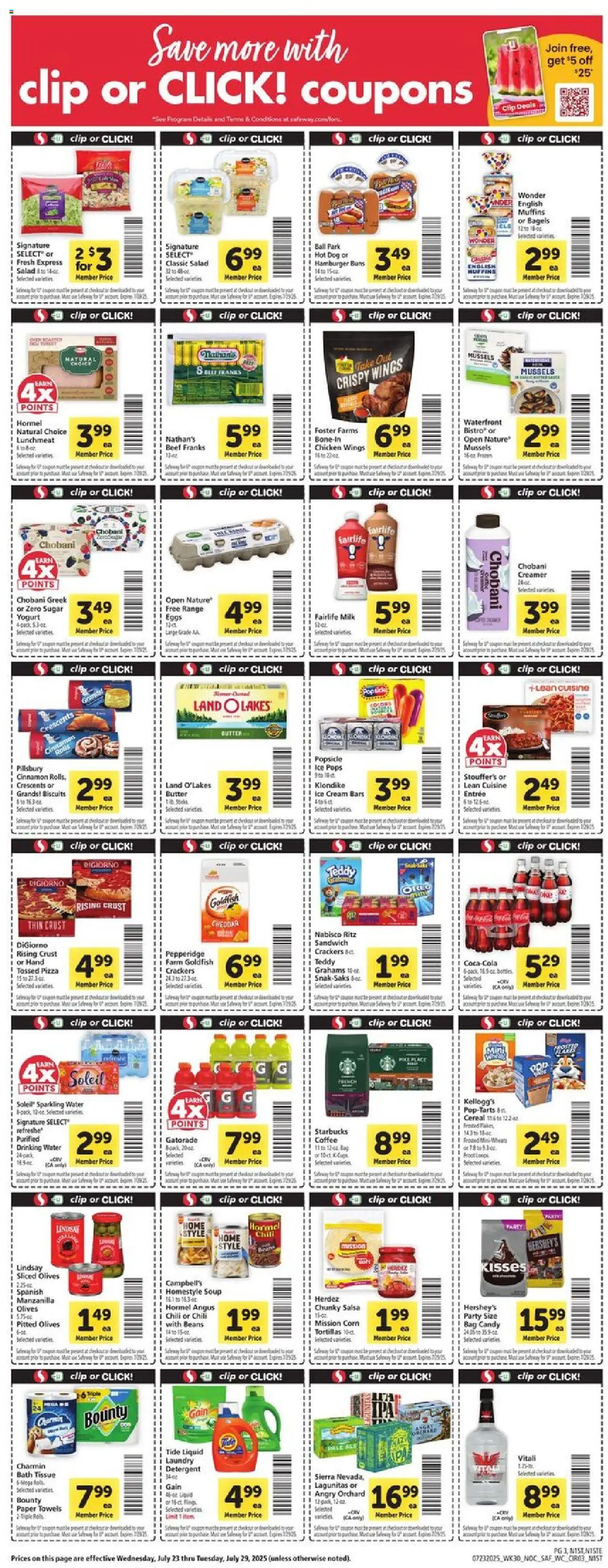 Safeway Weekly Ad - page 3- valid from 07/23/2025