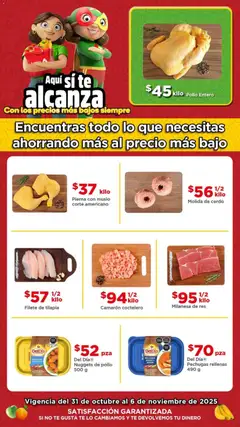 Bodega Aurrerá folleto Ahorra con los precios más bajos válido desde 31/10/2025