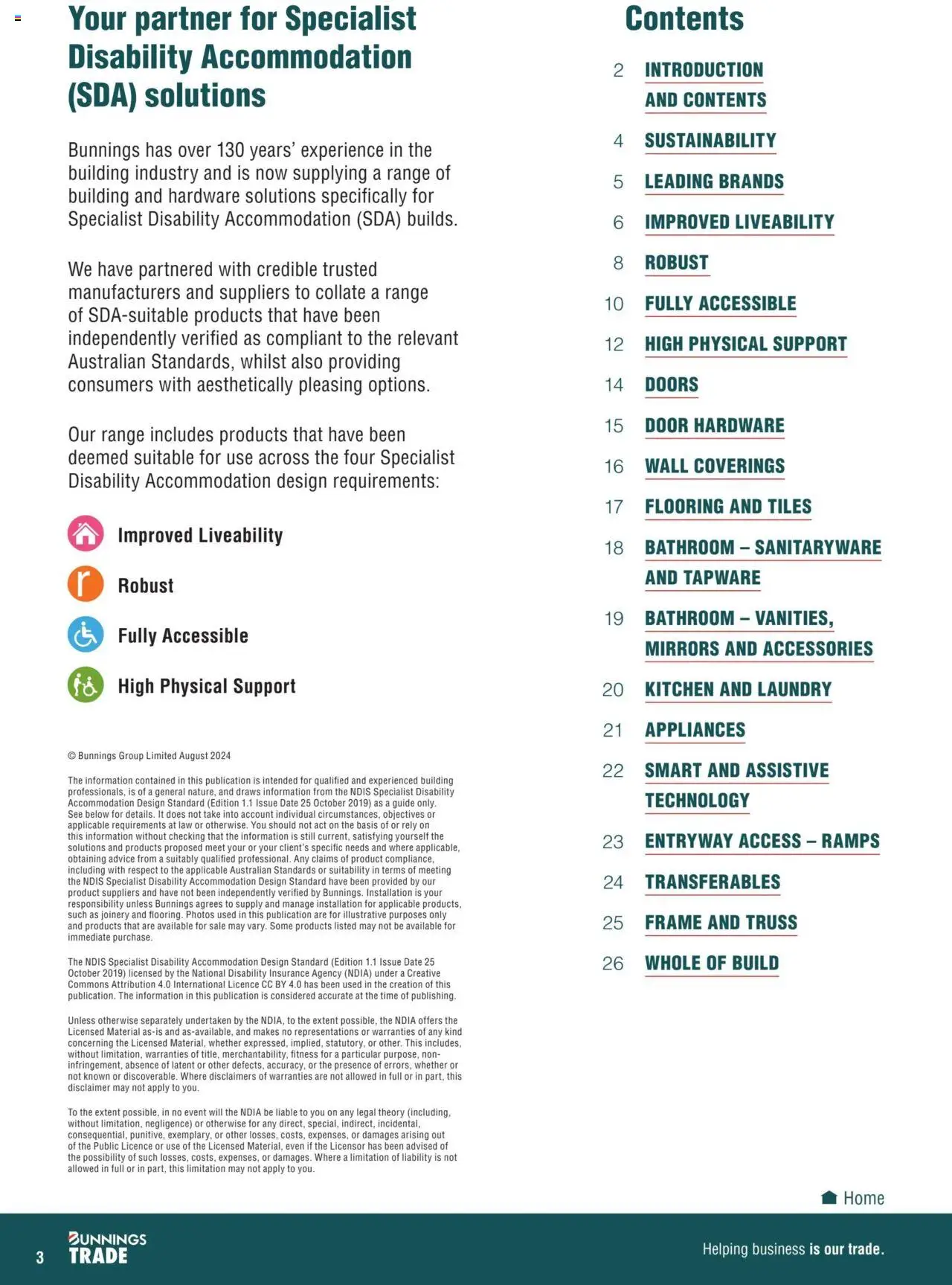 Bunnings Warehouse Assisted Living Brochure - page 3- valid from 28/10/2024