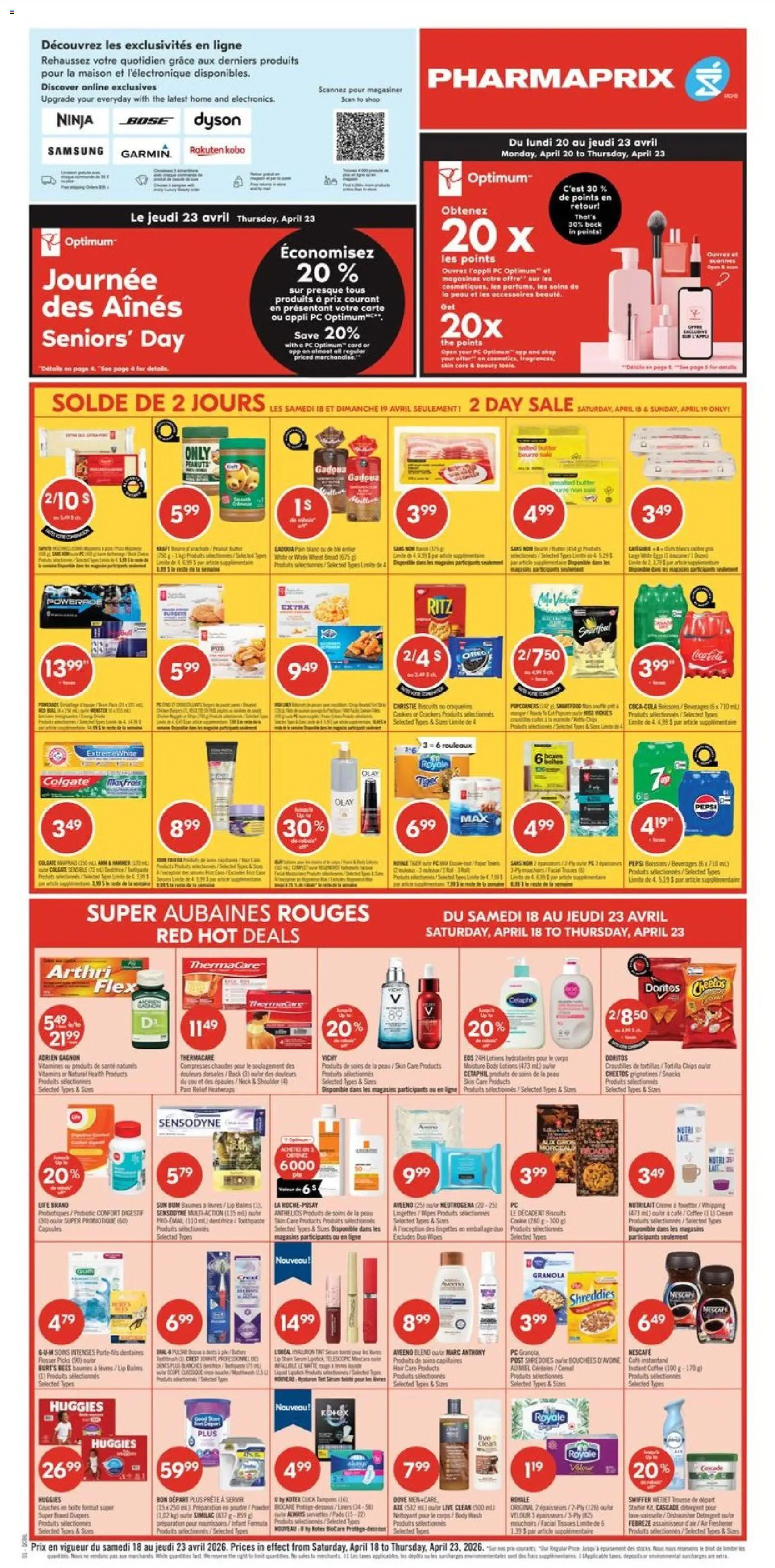Pharmaprix weekly flyer / circulaire - page 2- valid from Apr 17, 2026
