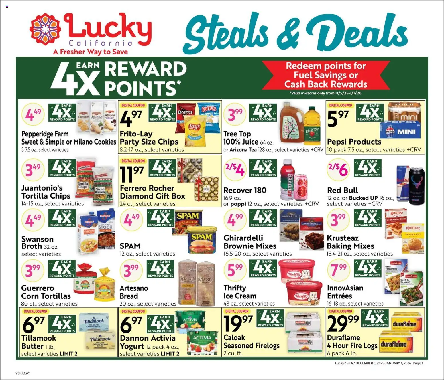 Lucky Supermarkets Big Book of Savings - page 1- valid from 12/03/2025