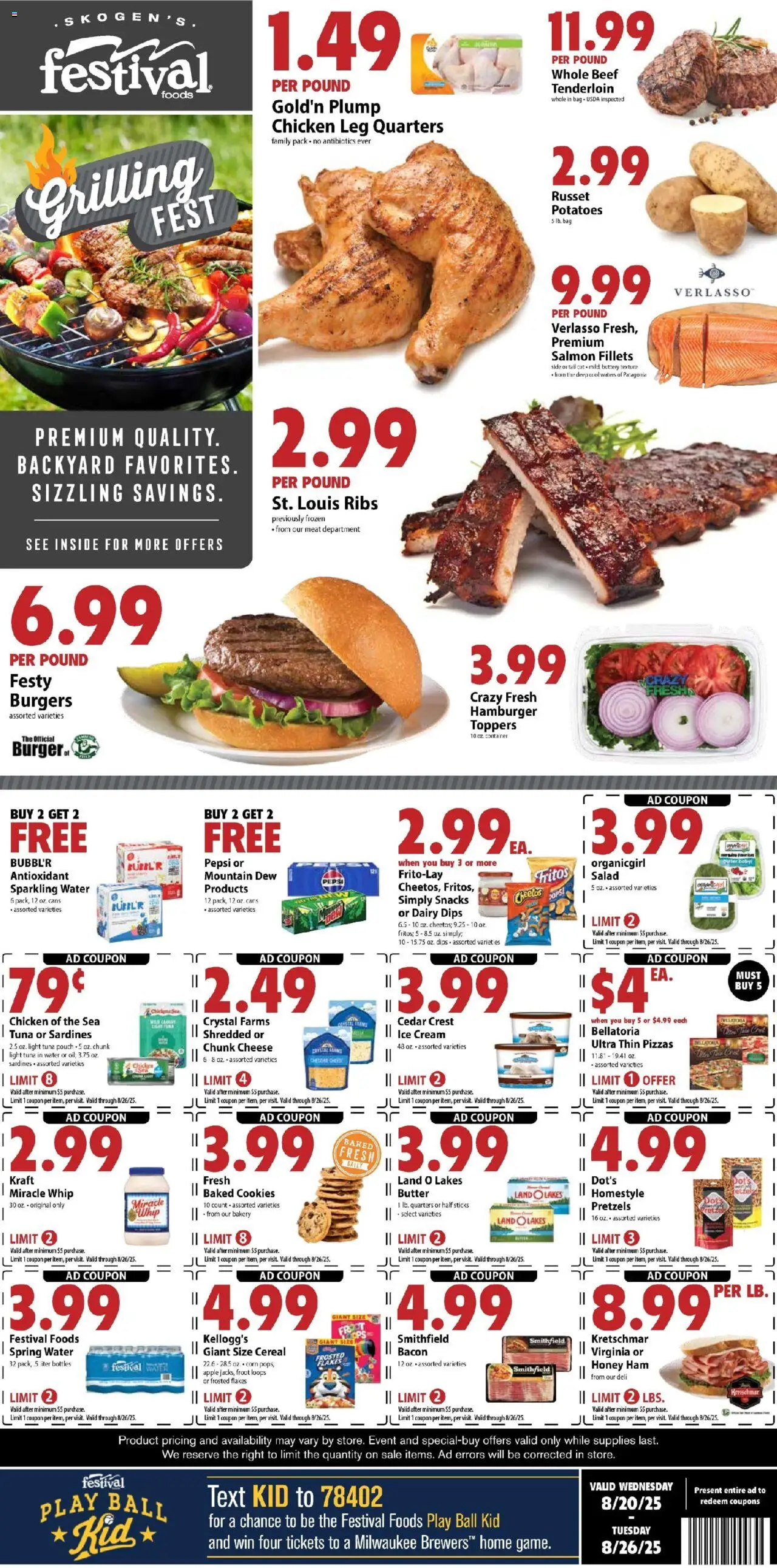 Festival Foods Weekly Ad - page 1- valid from 08/20/2025