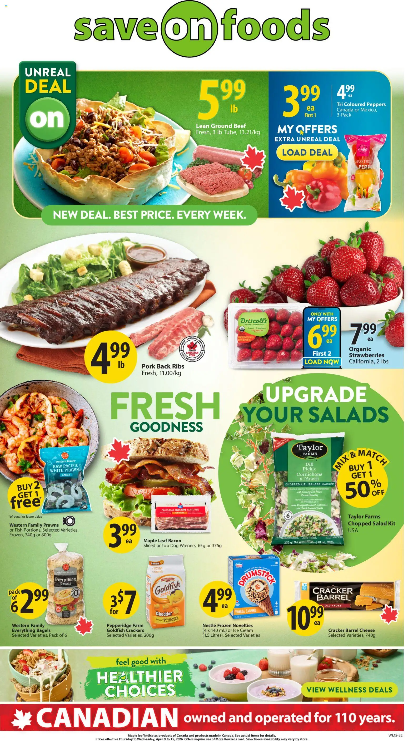 Save on foods weekly flyer / circulaire - page 1- valid from Apr 9, 2026