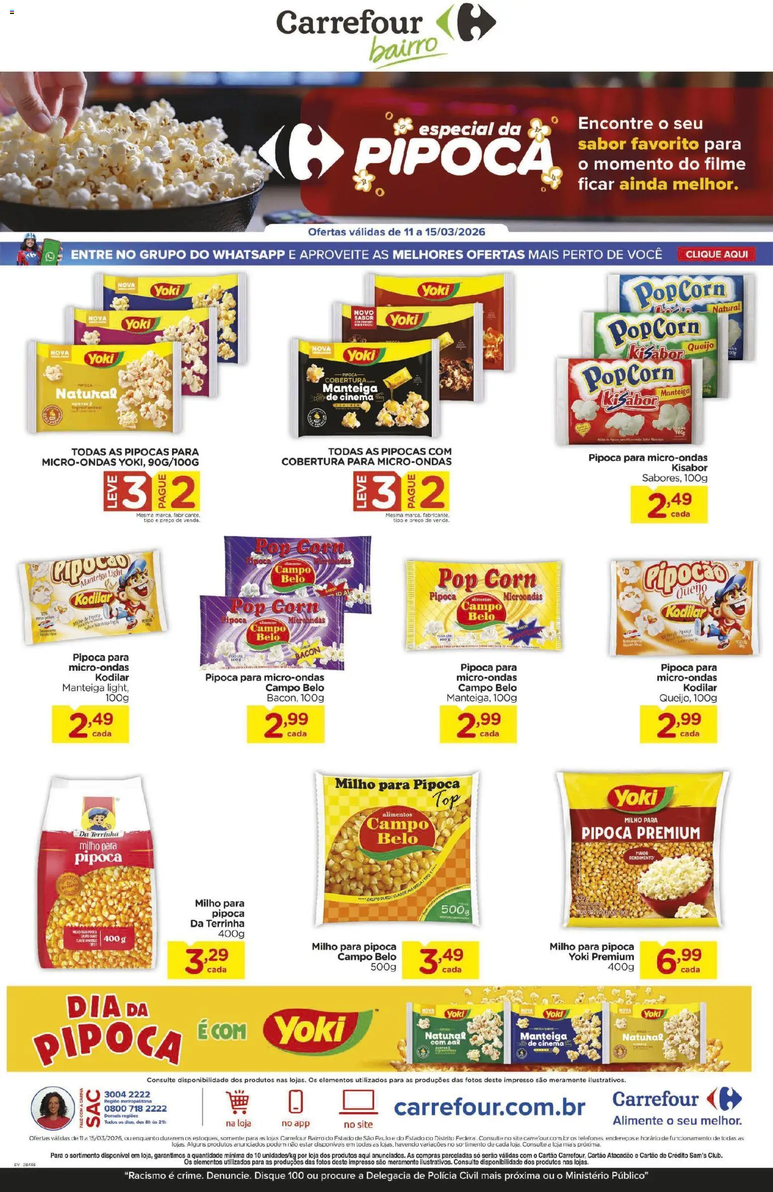 Carrefour Bairro ofertas Especial da Pipoca - página 1- válido a partir de 11/03/2026
