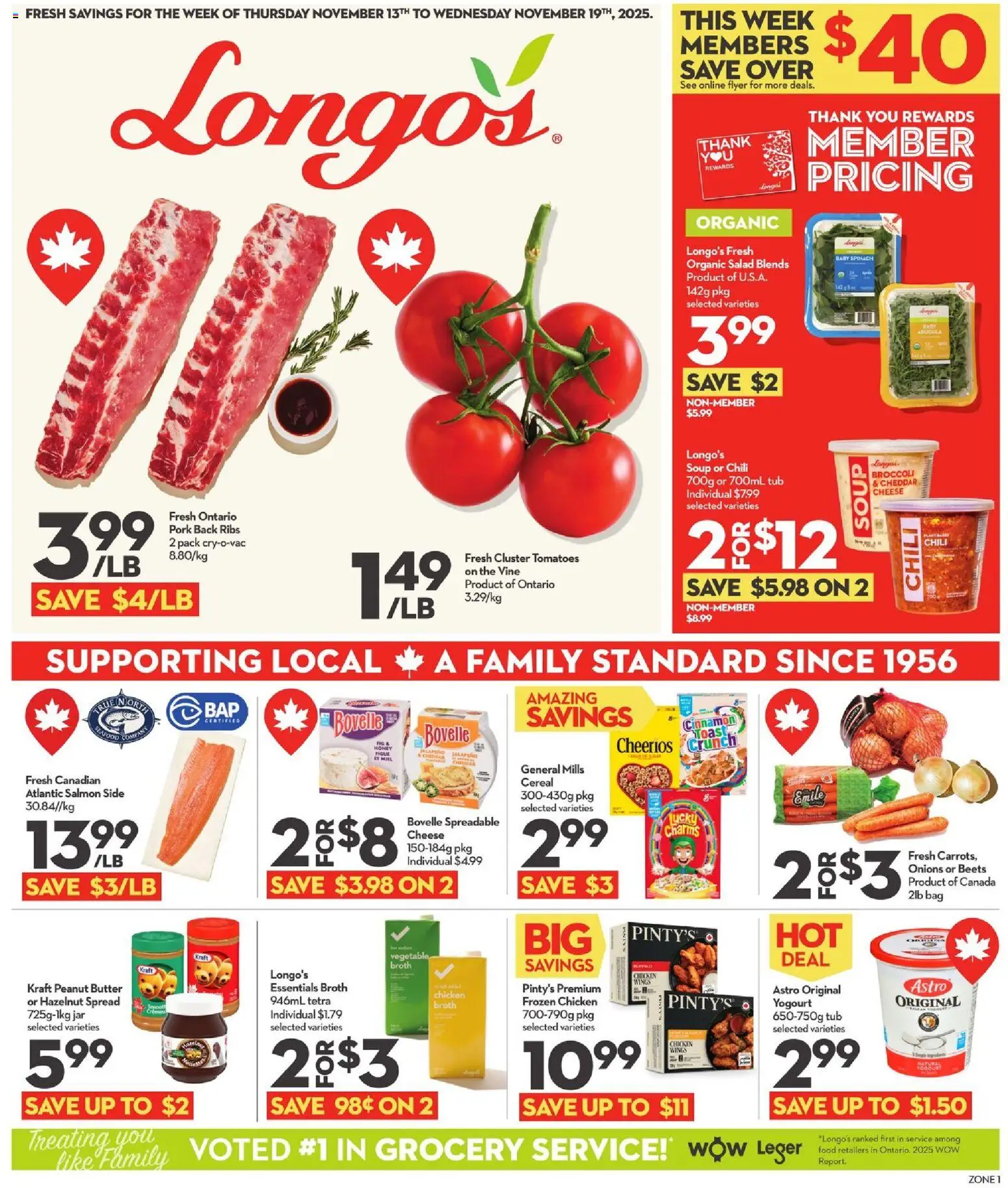 Longo's weekly flyer / circulaire - page 1- valid from Nov 13, 2025