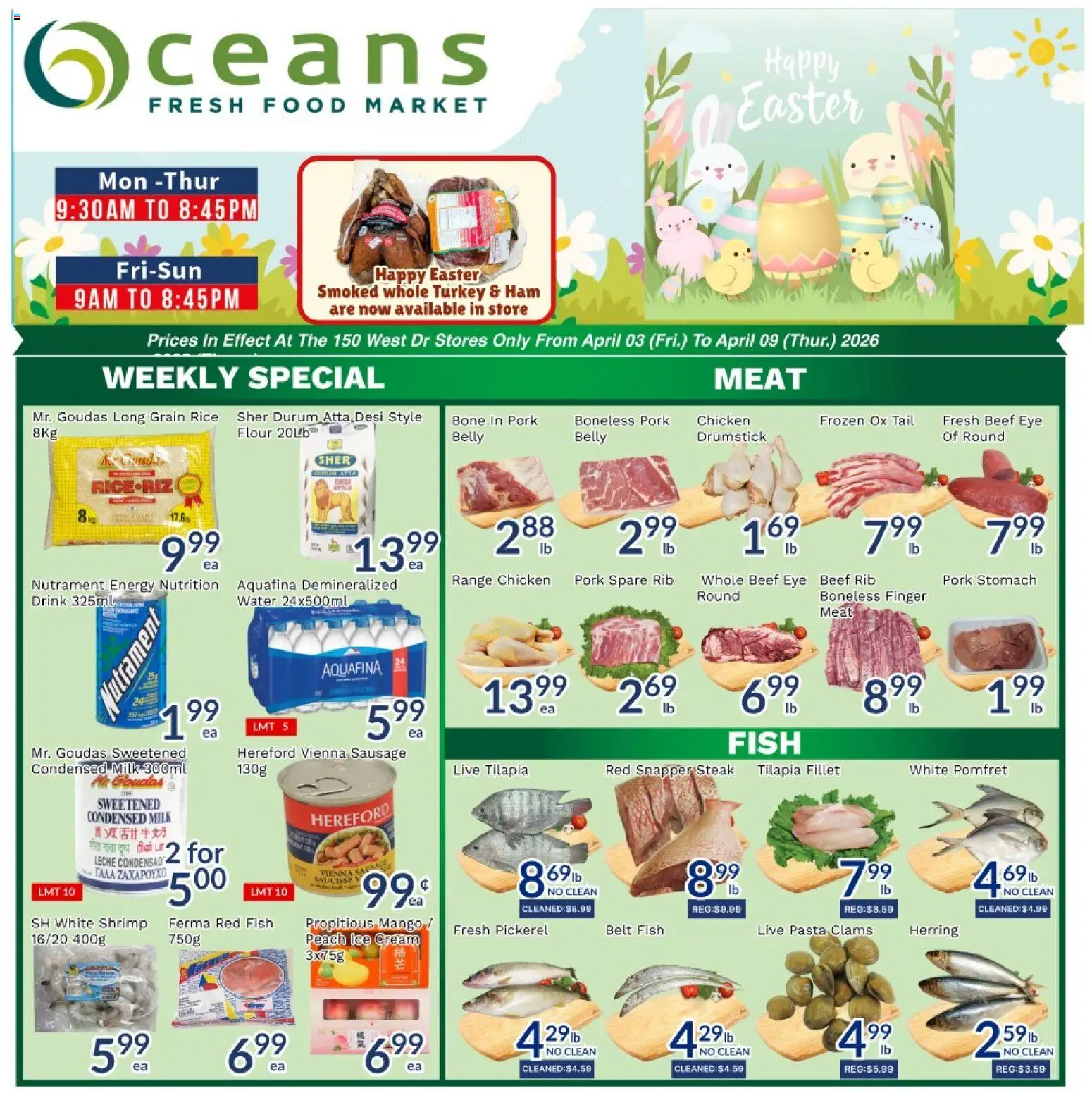 Oceans weekly flyer / circulaire - page 1- valid from Apr 3, 2026