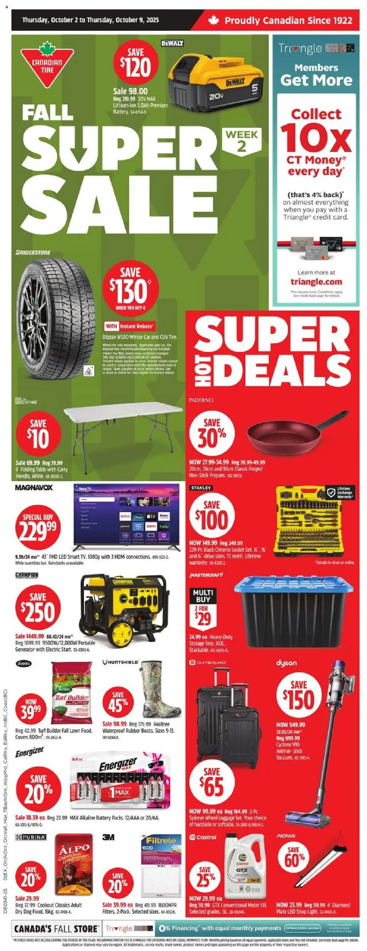 Canadian Tire weekly flyer / circulaire - page 1- valid from Oct 2, 2025
