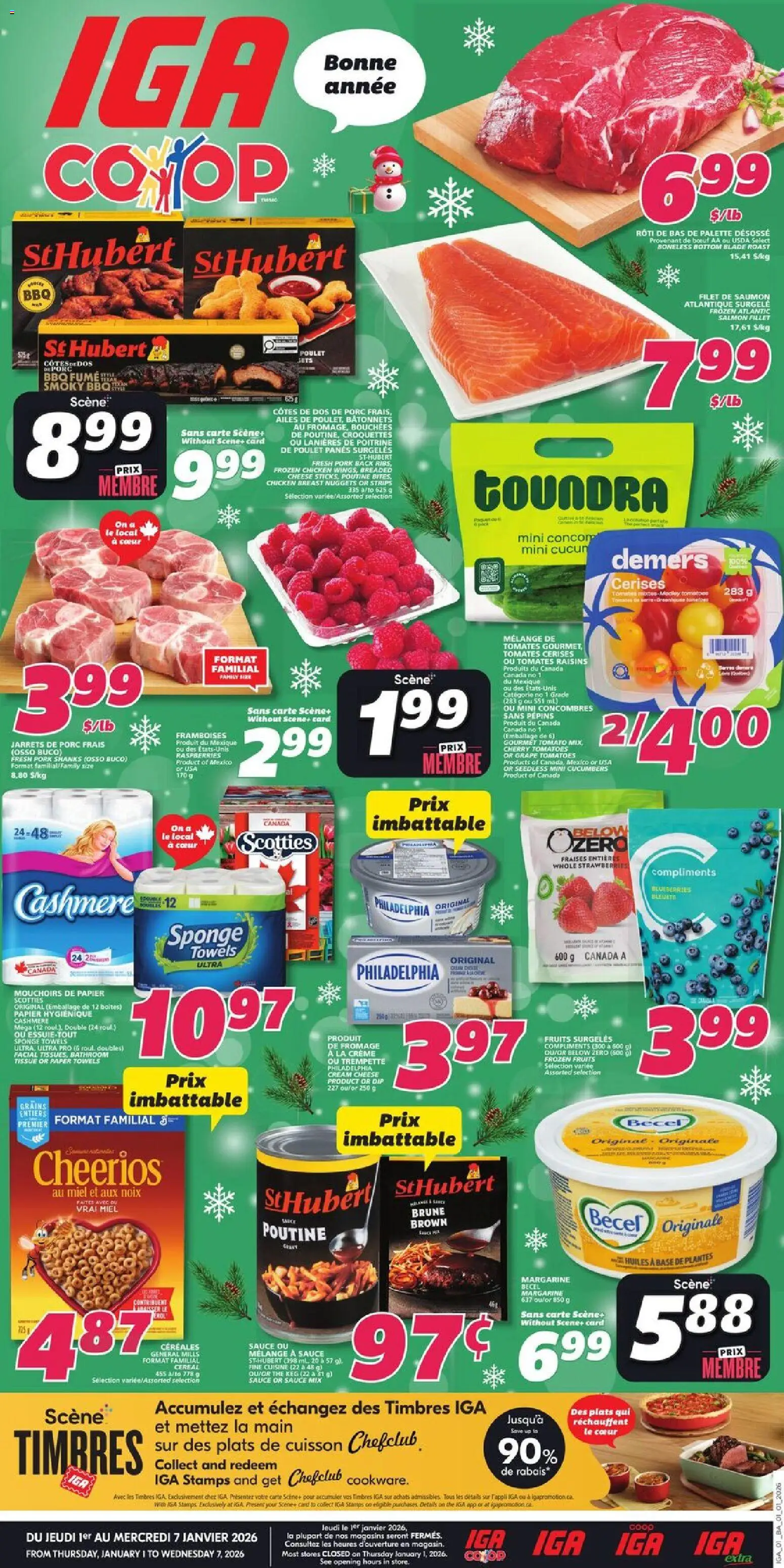 IGA weekly flyer / circulaire - page 1- valid from Jan 1, 2026