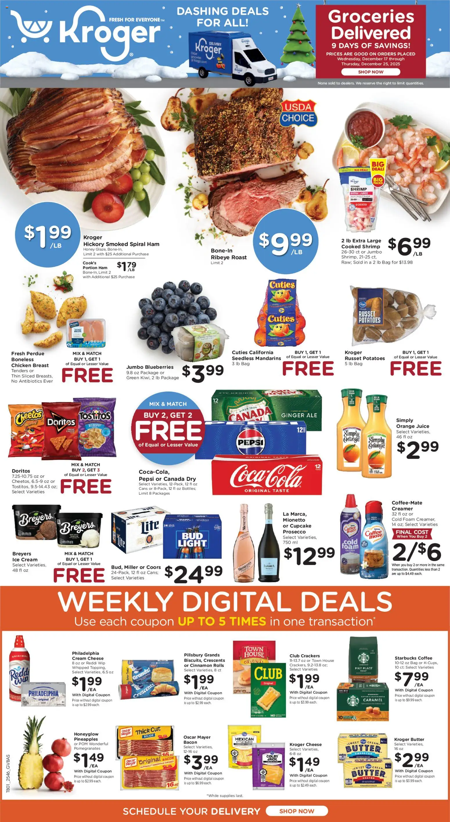 Kroger Ad - page 1- valid from 12/17/2025