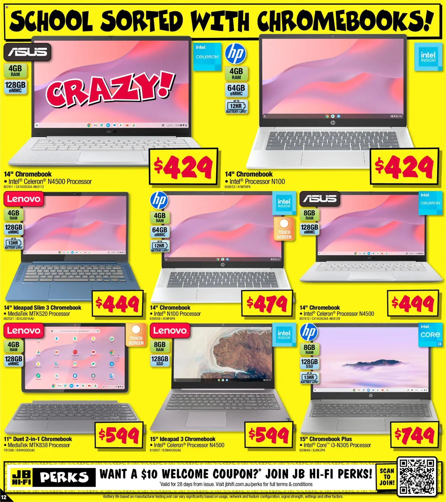 JB Hi-Fi - School time sellout on computers - page 12- valid from 08/01/2026