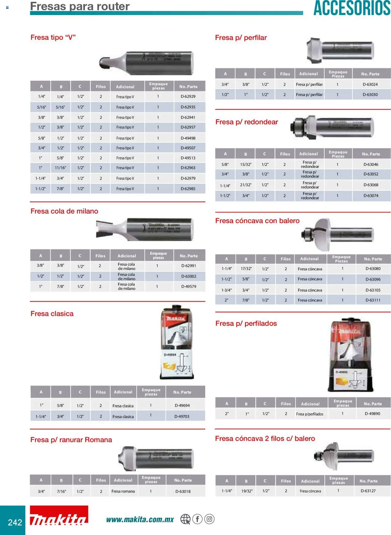 Makita catálogo Accesorios - página 242- válido desde 08/07/2024