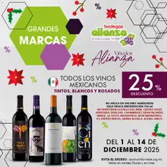 Bodegas Alianza catálogo Todos los vinos mexicanos válido desde 01/12/2025