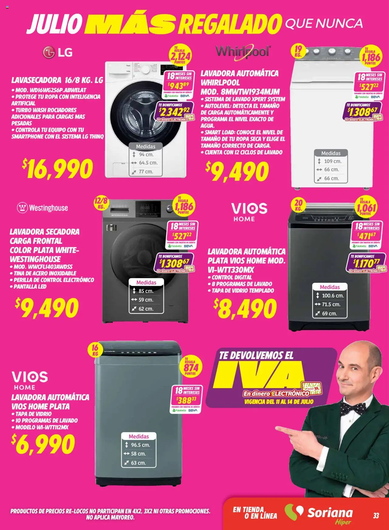 Soriana - Julio Regalado Híper Nacional (Excepto frontera) - página 33- válido desde 11/07/2025