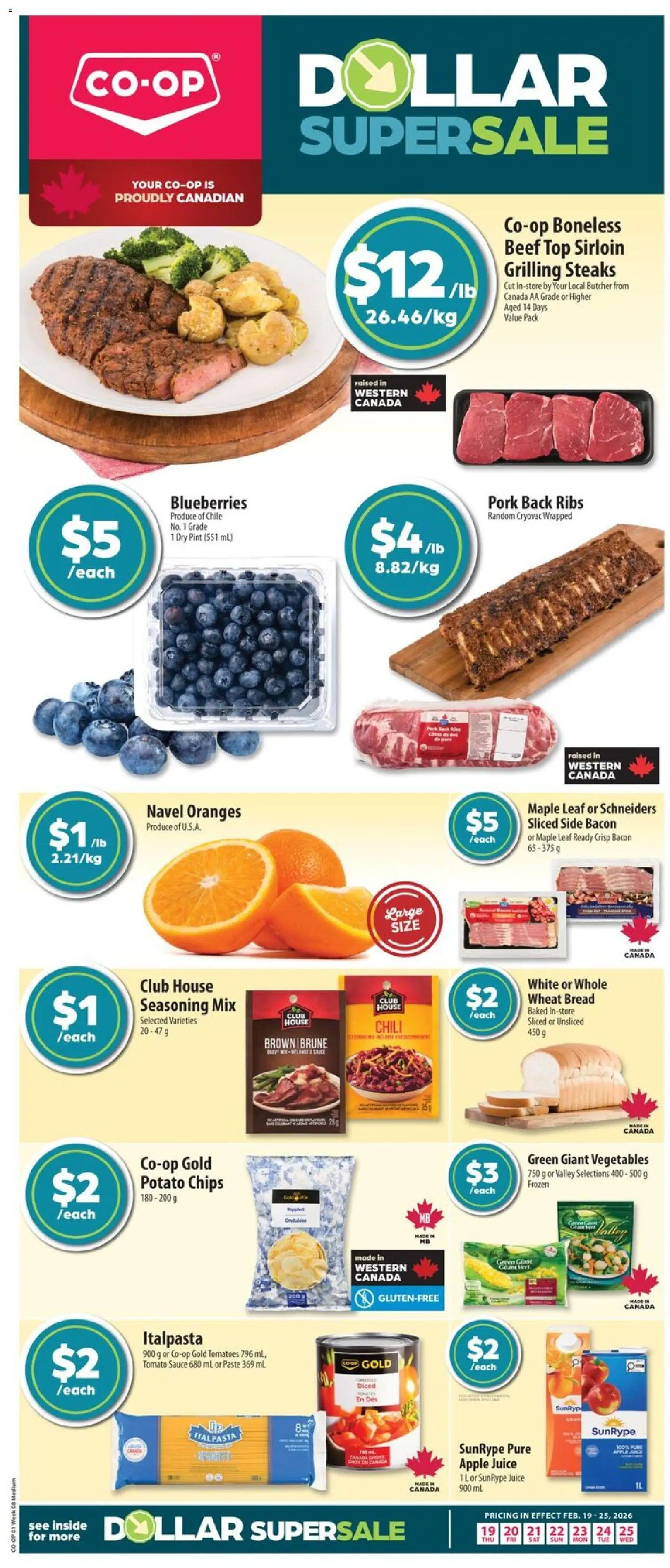 Co-op Food weekly flyer / circulaire - page 1- valid from Feb 19, 2026