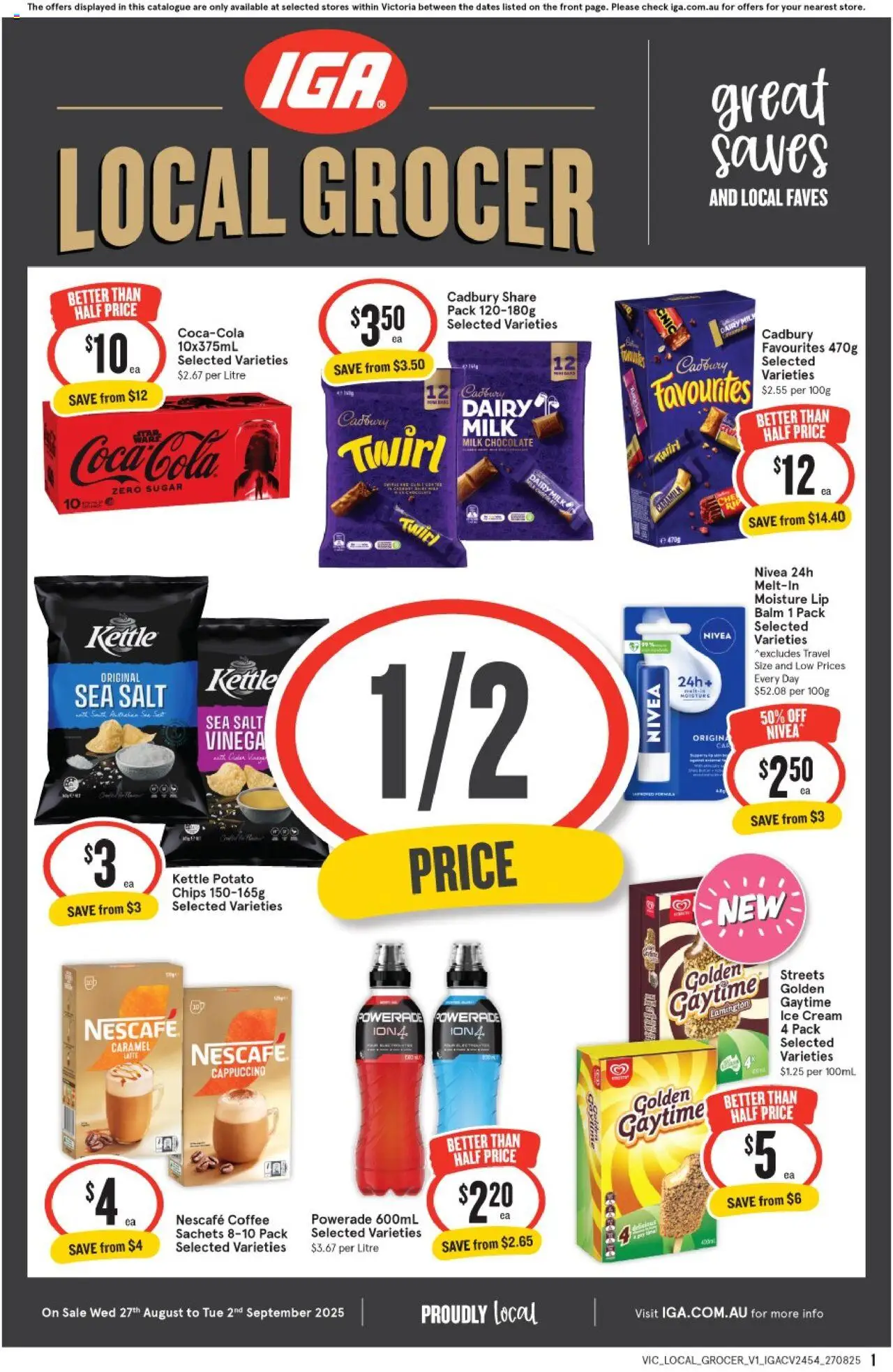IGA Local Grocer VIC - page 1- valid from 27/08/2025