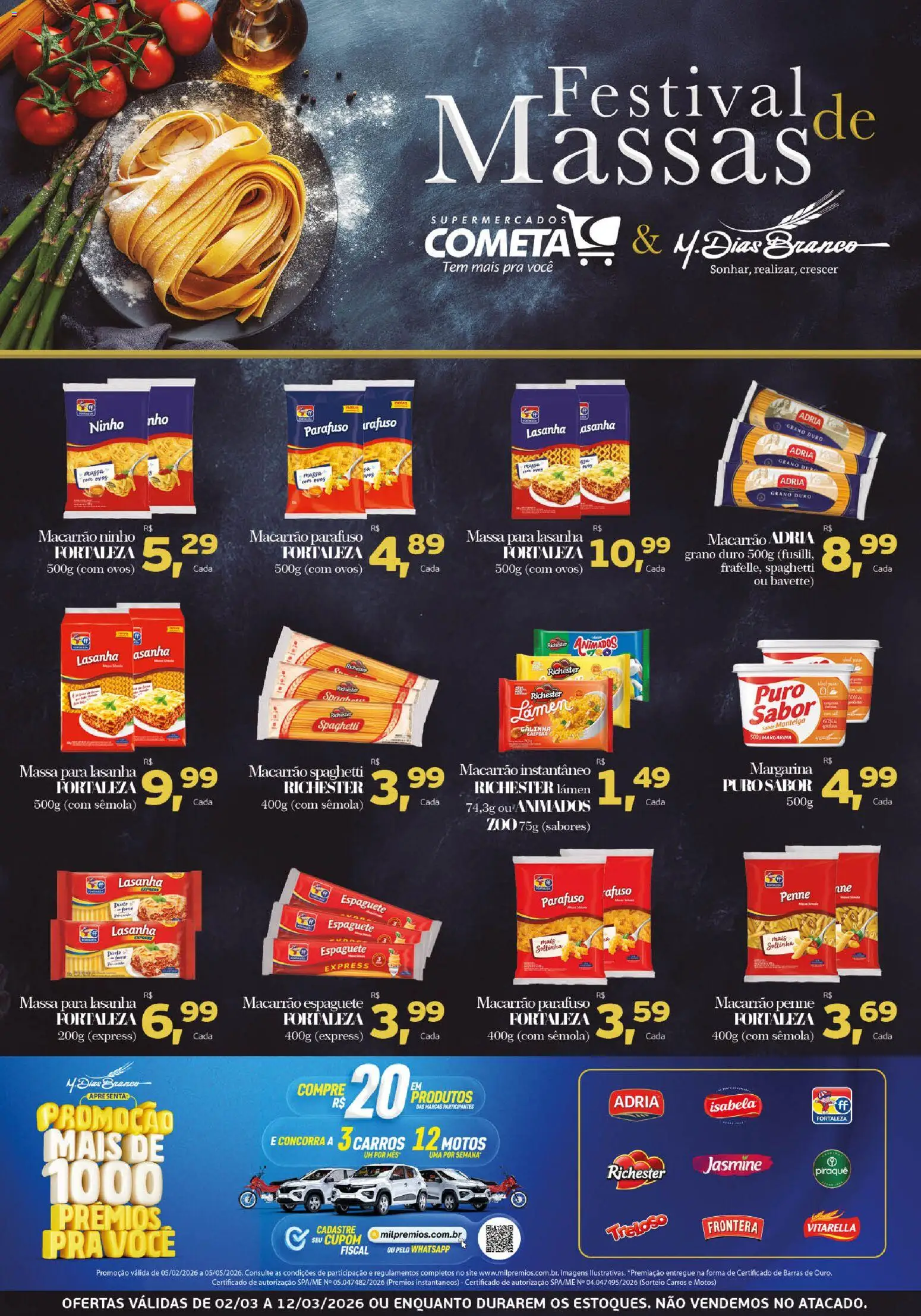 Cometa Supermercados ofertas Festival de Massas - página 1- válido a partir de 02/03/2026
