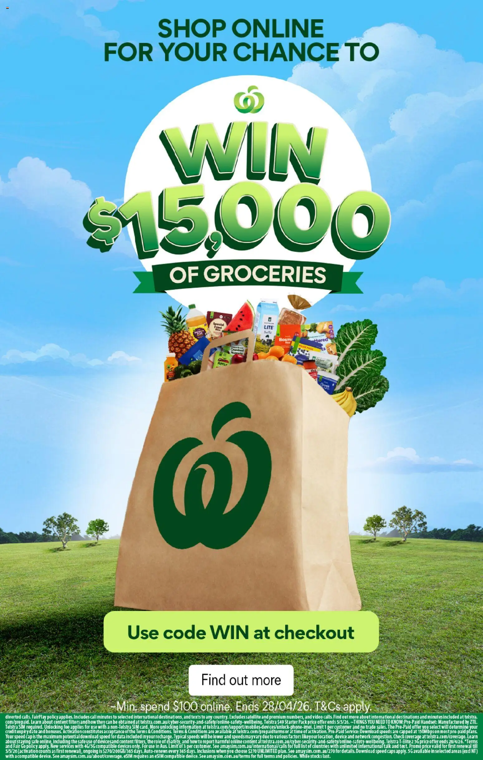 Woolworths catalogue  - page 44- valid from 22/04/2026