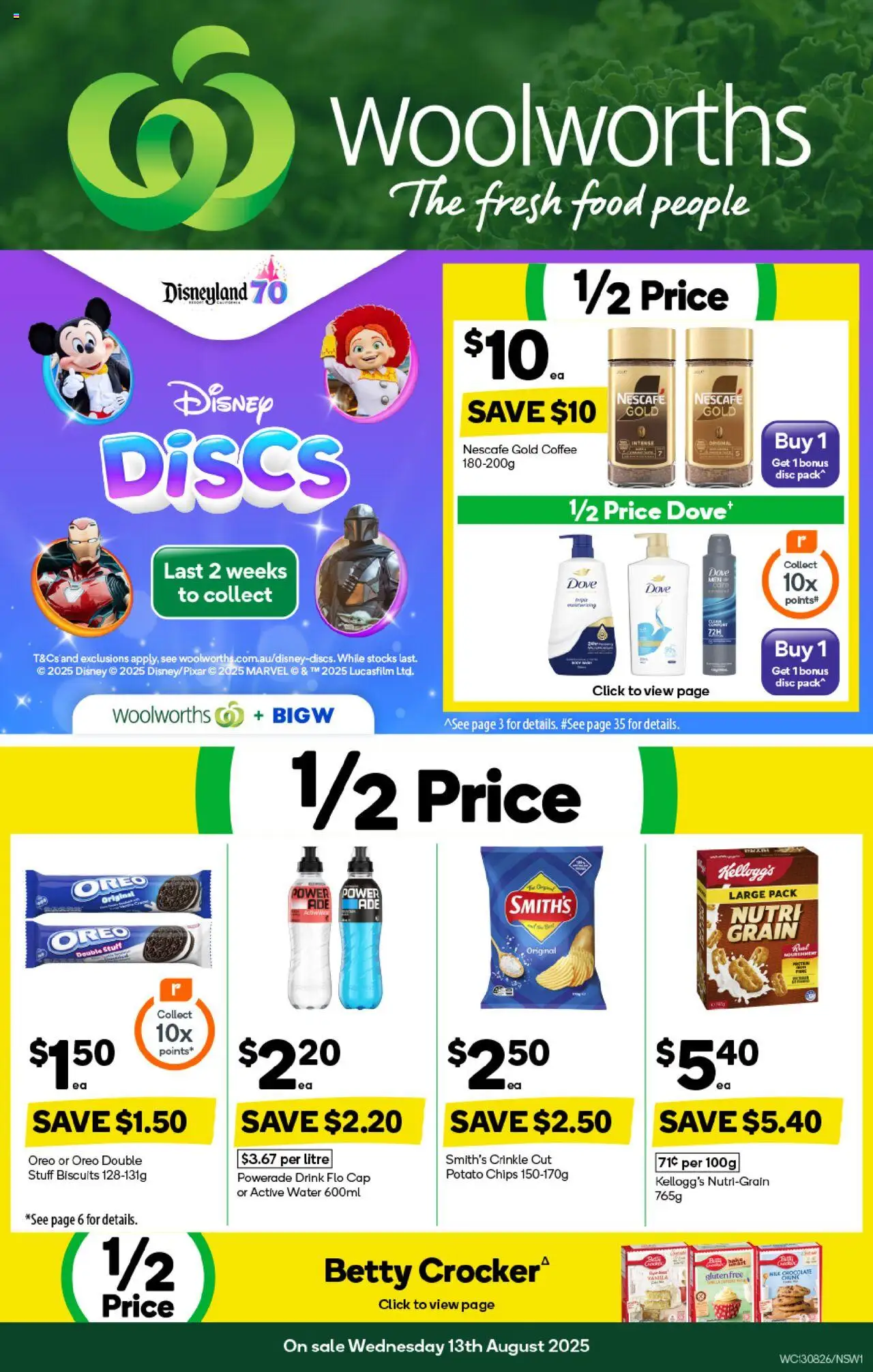 Weekly catalogue Woolworths NSW 13/08 - page 1- valid from 13/08/2025