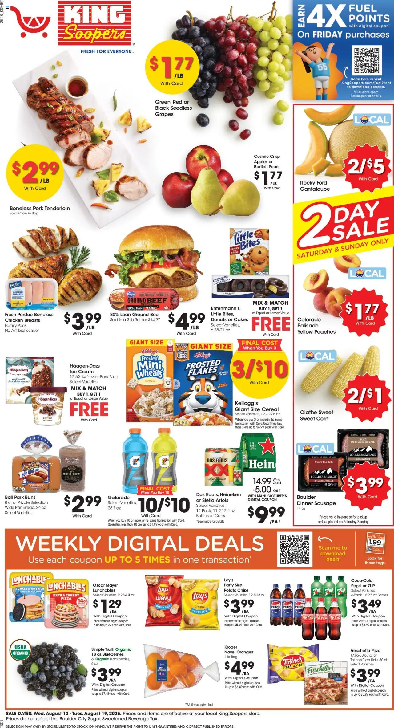 King Soopers Weekly Ad - page 1- valid from 08/13/2025