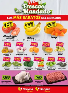 Soriana - Frescos del Mandado Mercado: Ags, Nay, Jal, Qro, Col, Mich, Gto, Hgo, Tlax, Mor, Pue, Gro, Oax, Edo. de Mex, CDMX, Zac y válido desde 28/10/2025