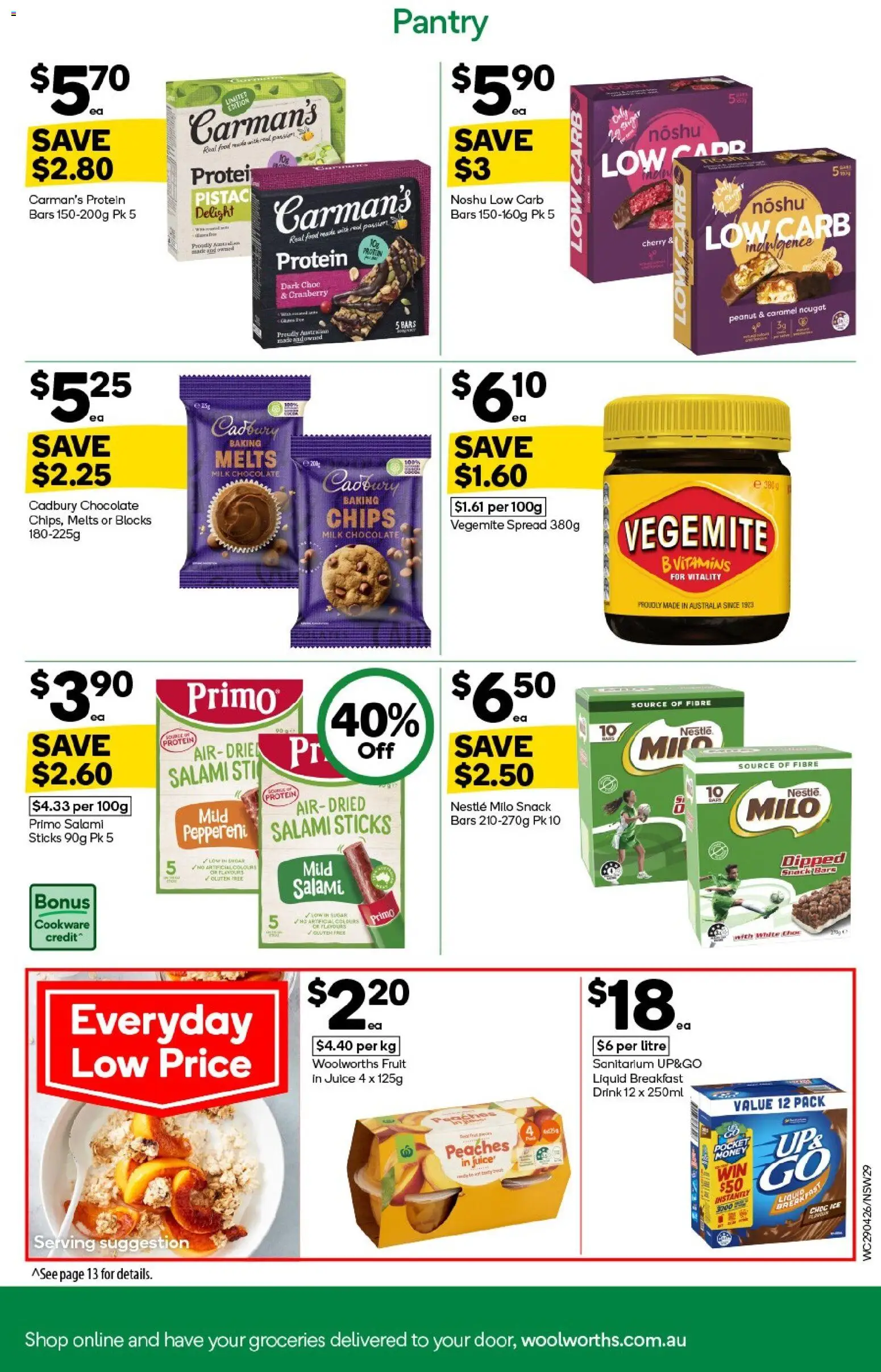 Woolworths catalogue  - page 29- valid from 29/04/2026