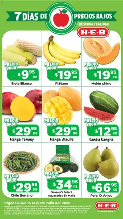 H-E-B - Folleto Precio Bajo válido desde 15/07/2025