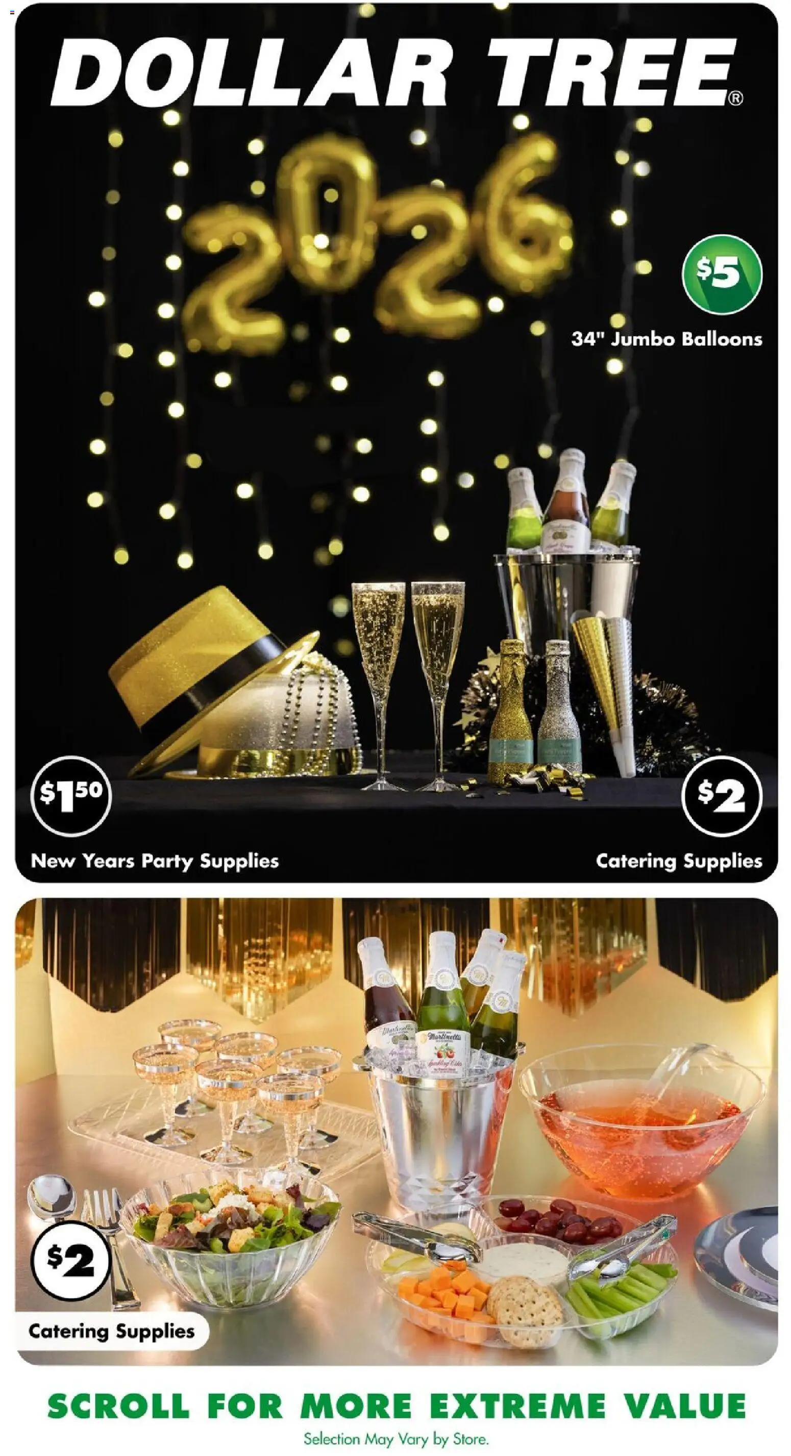 Dollar Tree Weekly Ad - page 1- valid from 12/26/2025