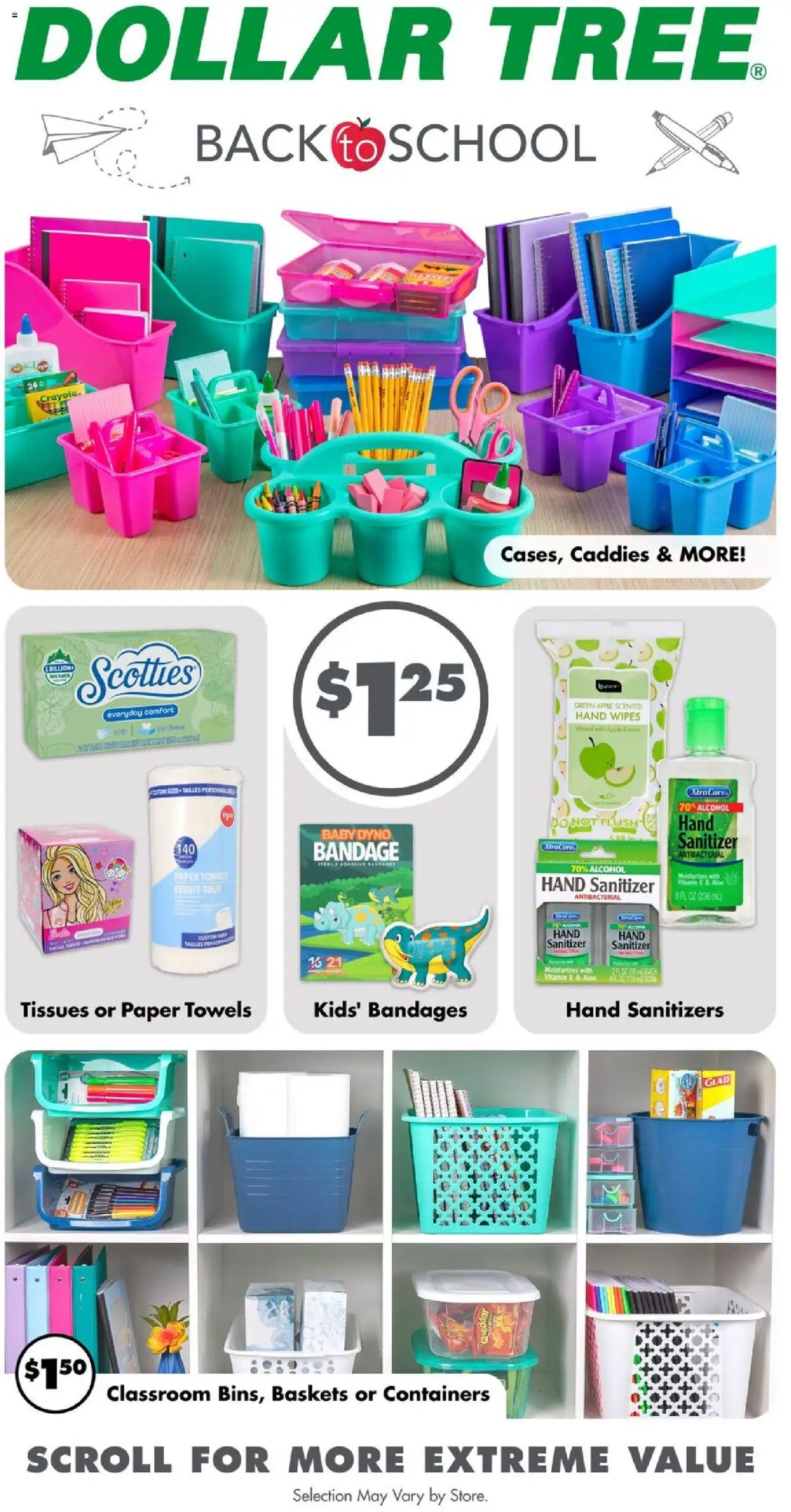 Dollar Tree Weekly Ad - page 1- valid from 07/27/2025