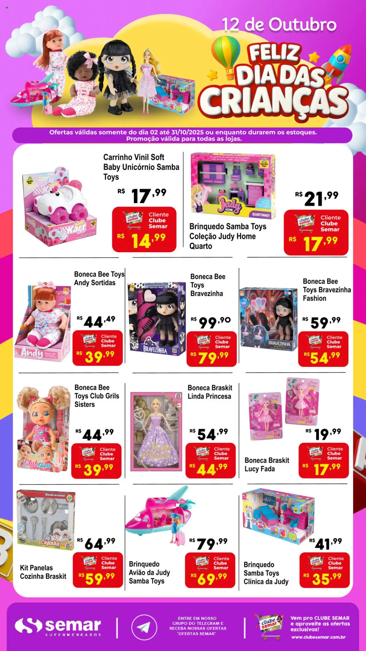 Semar Supermercado - Ofertas Especial Dia das Crianças - página 1- válido a partir de 02/10/2025
