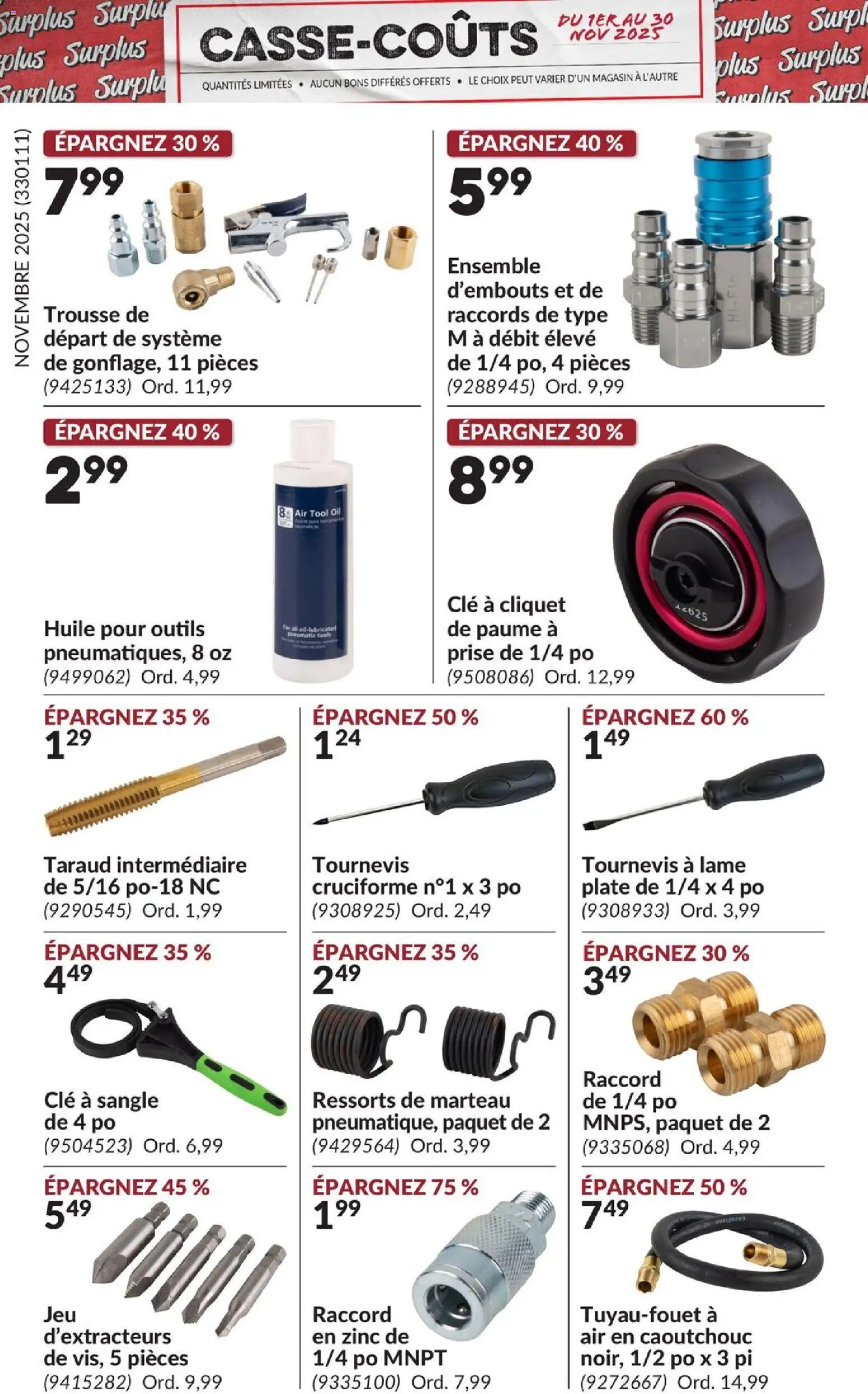 Princess Auto - Casse-Coûts - page 18- valid from Nov 1, 2025