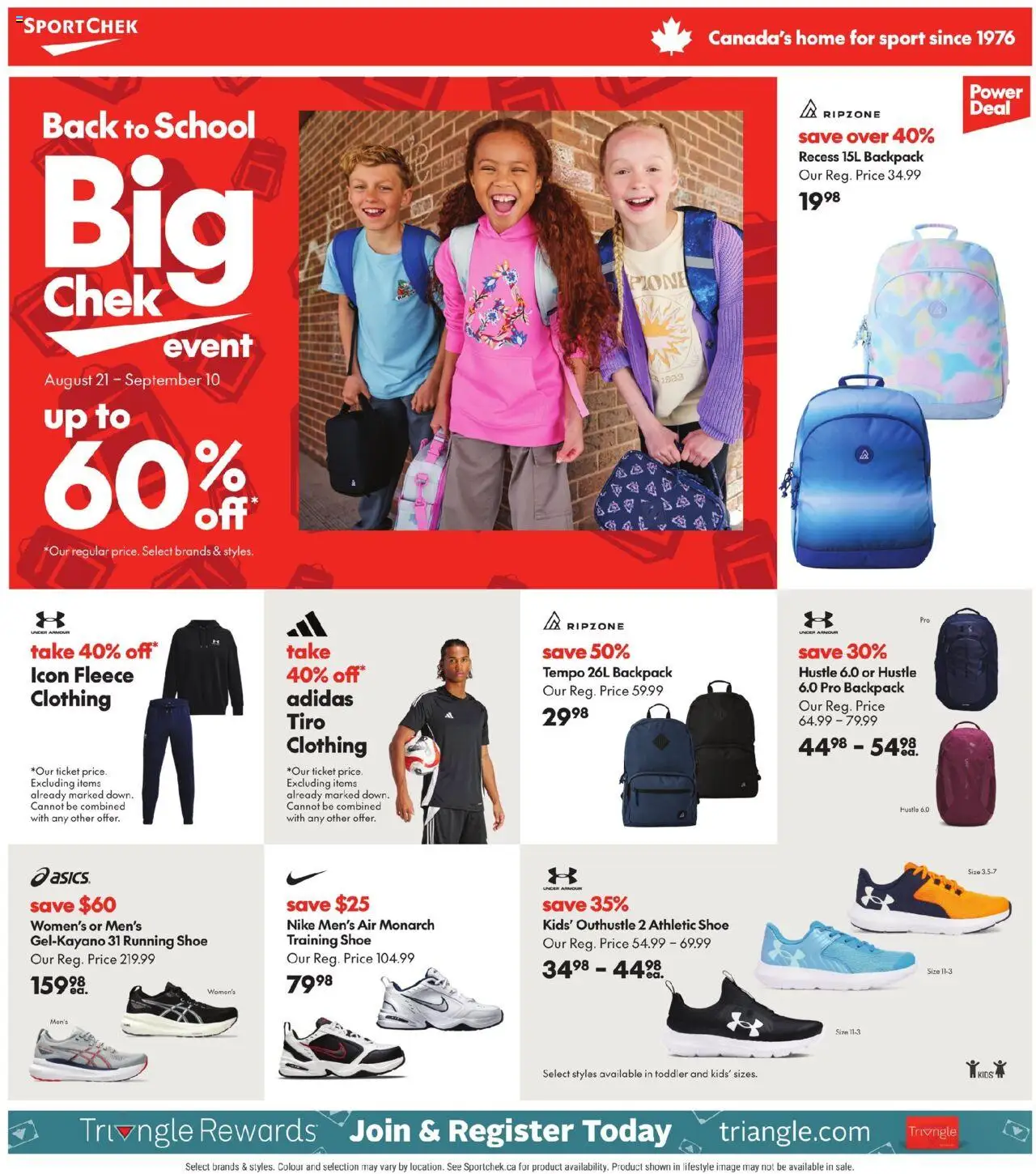 Sport Chek weekly flyer / circulaire - page 1- valid from Aug 21, 2025
