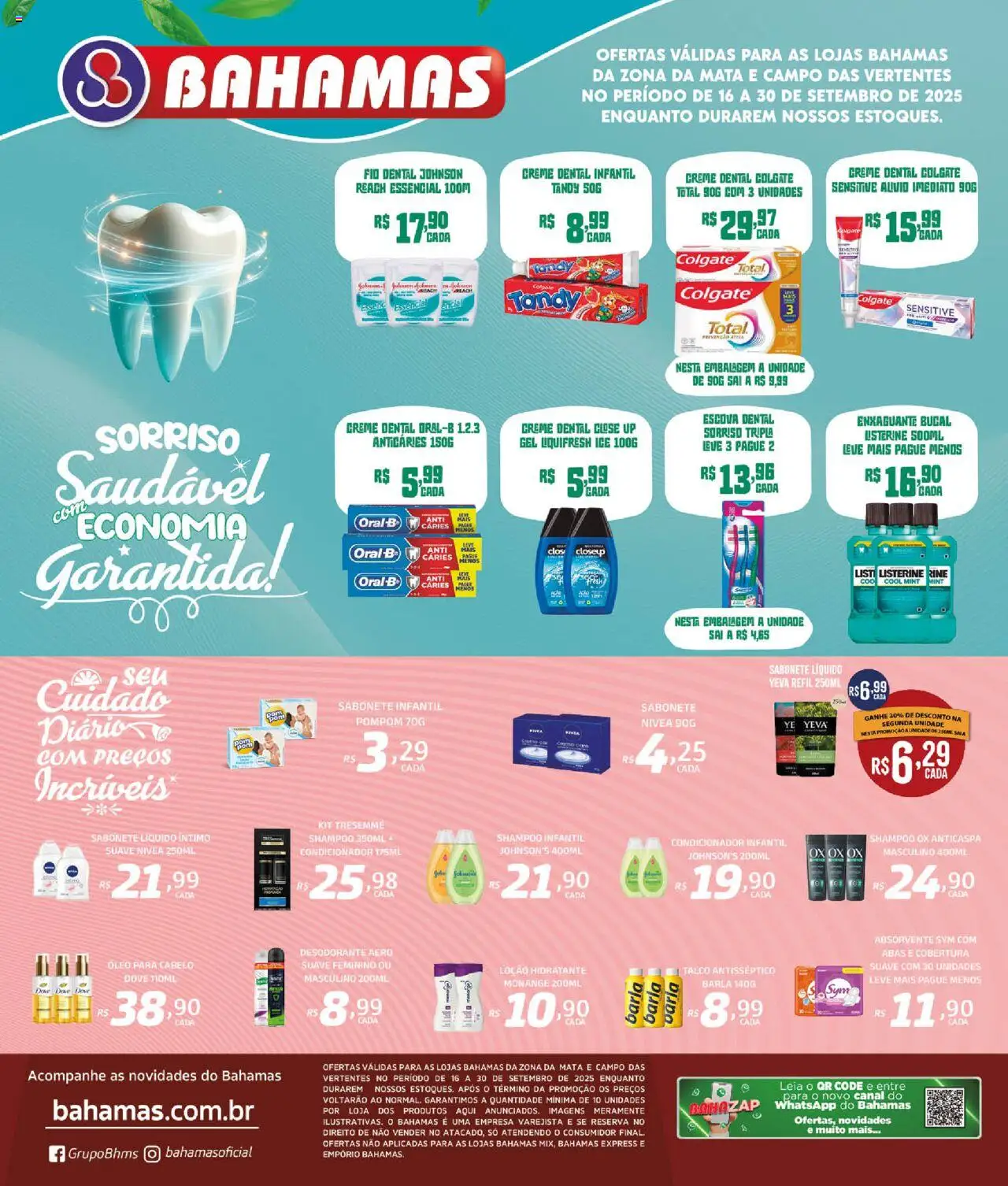 Bahamas Supermercados - Ofertas Especial Higiene e Limpeza - página 1- válido a partir de 16/09/2025
