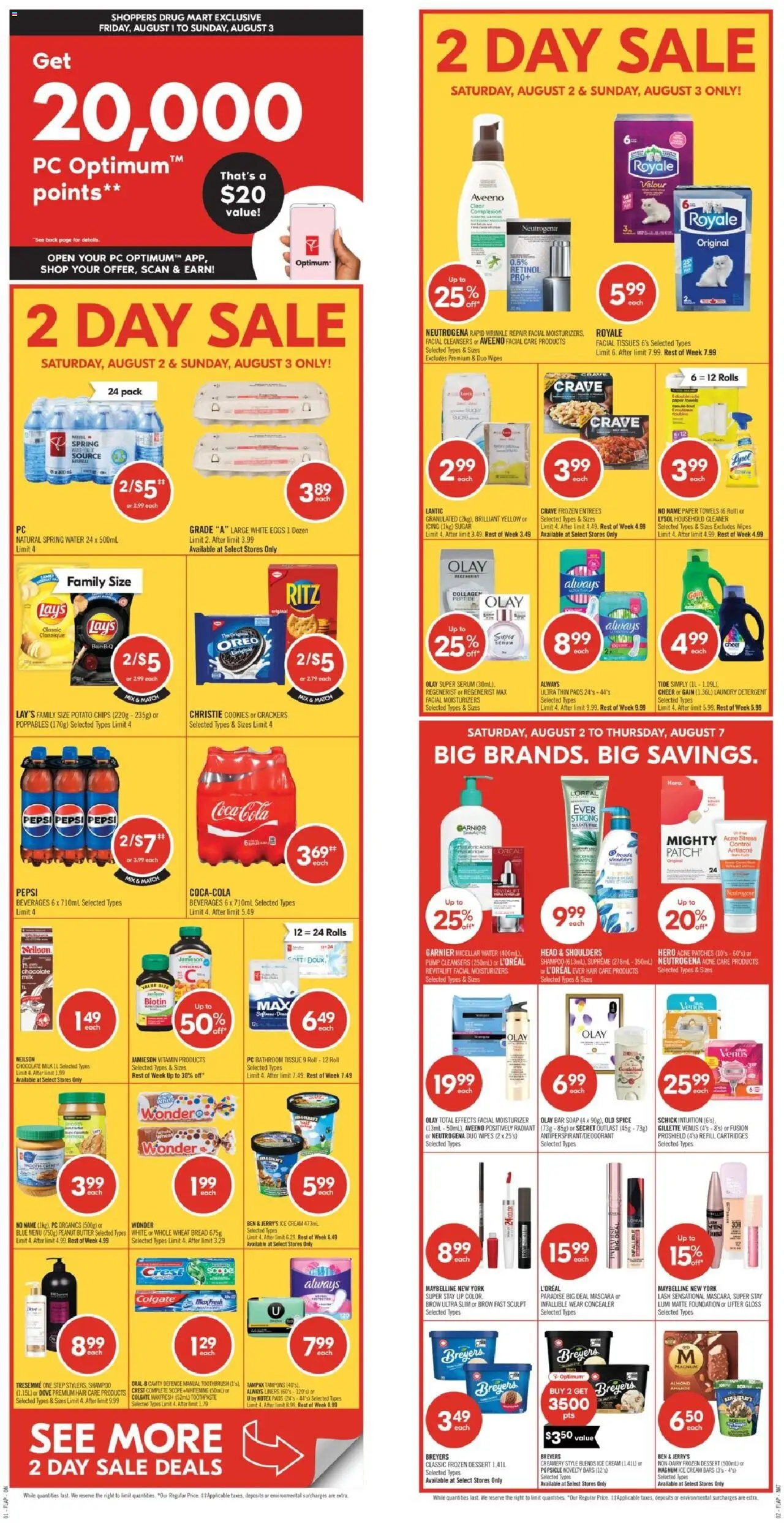 Shoppers weekly flyer / circulaire - page 1- valid from Aug 2, 2025