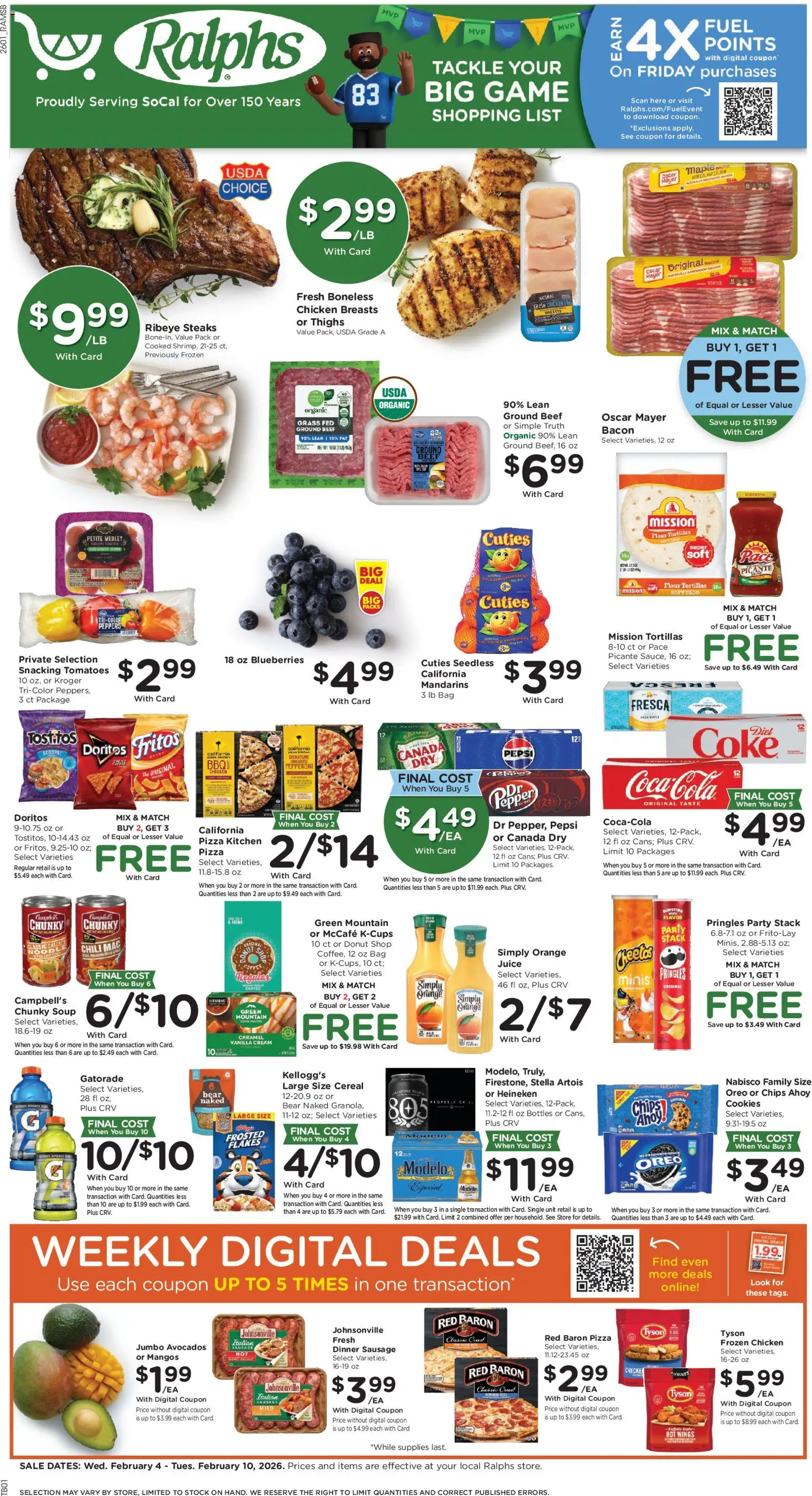 Ralphs Weekly Ad - page 1- valid from 02/04/2026
