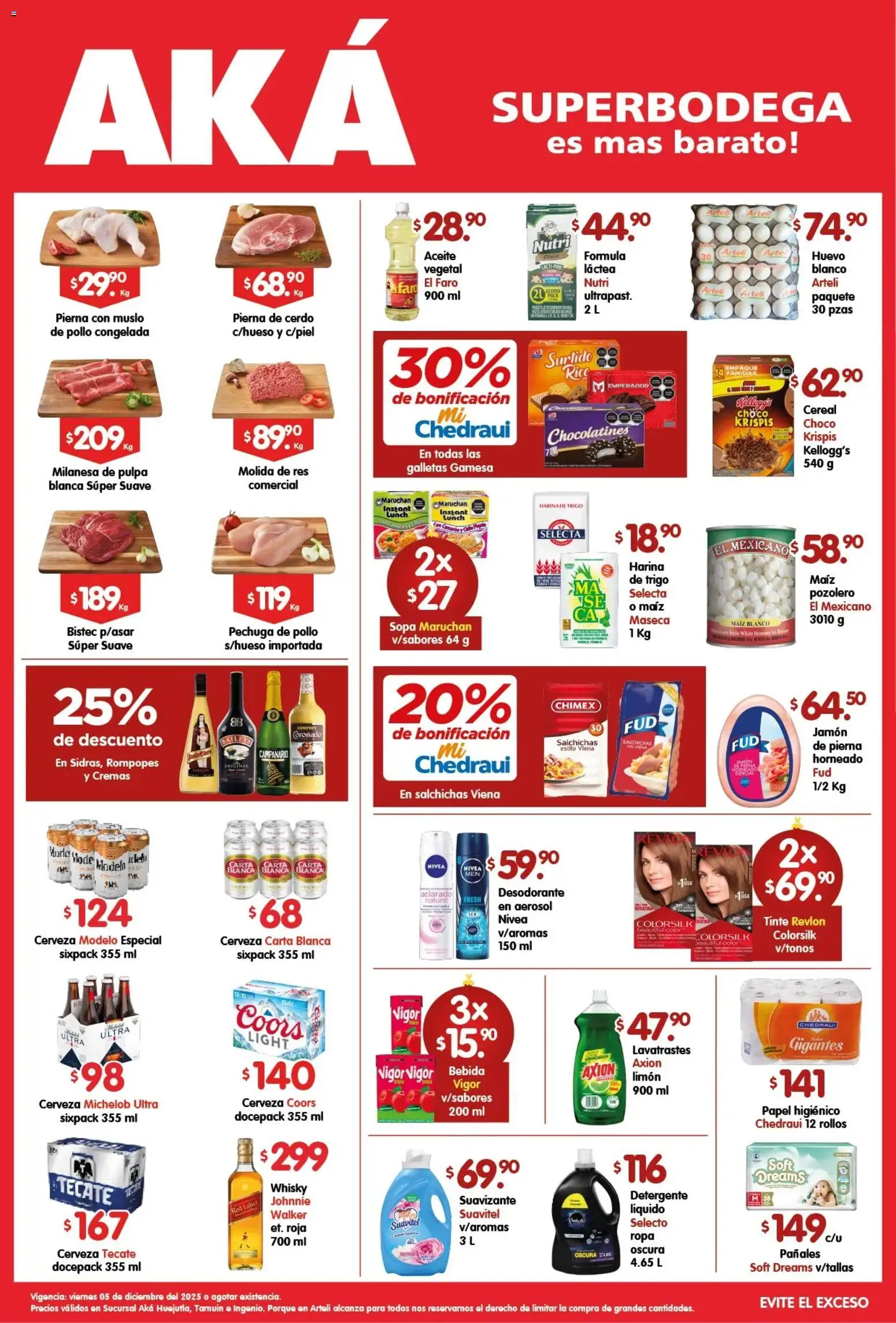 Arteli folleto Aká Superbodegas Foraneas - página 1- válido desde 05/12/2025