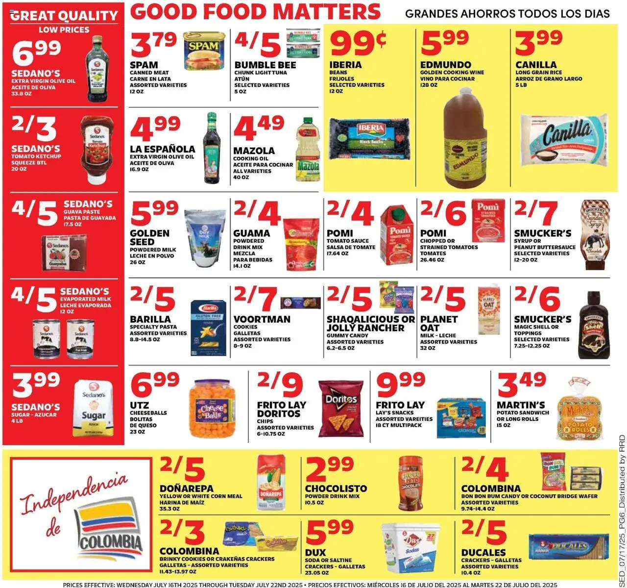 Sedano's Weekly Ad - page 6- valid from 07/16/2025