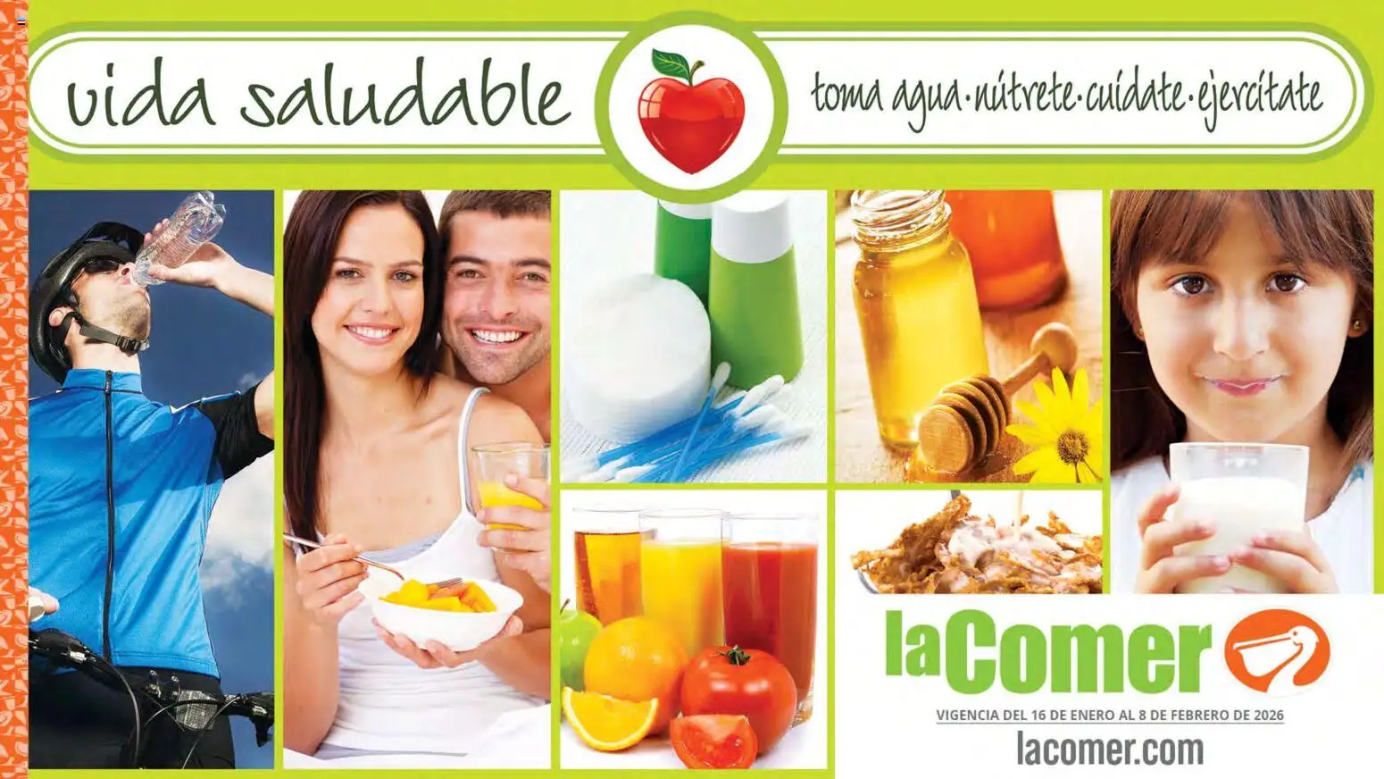 La Comer folleto Vida Saludable - página 1- válido desde 16/01/2026