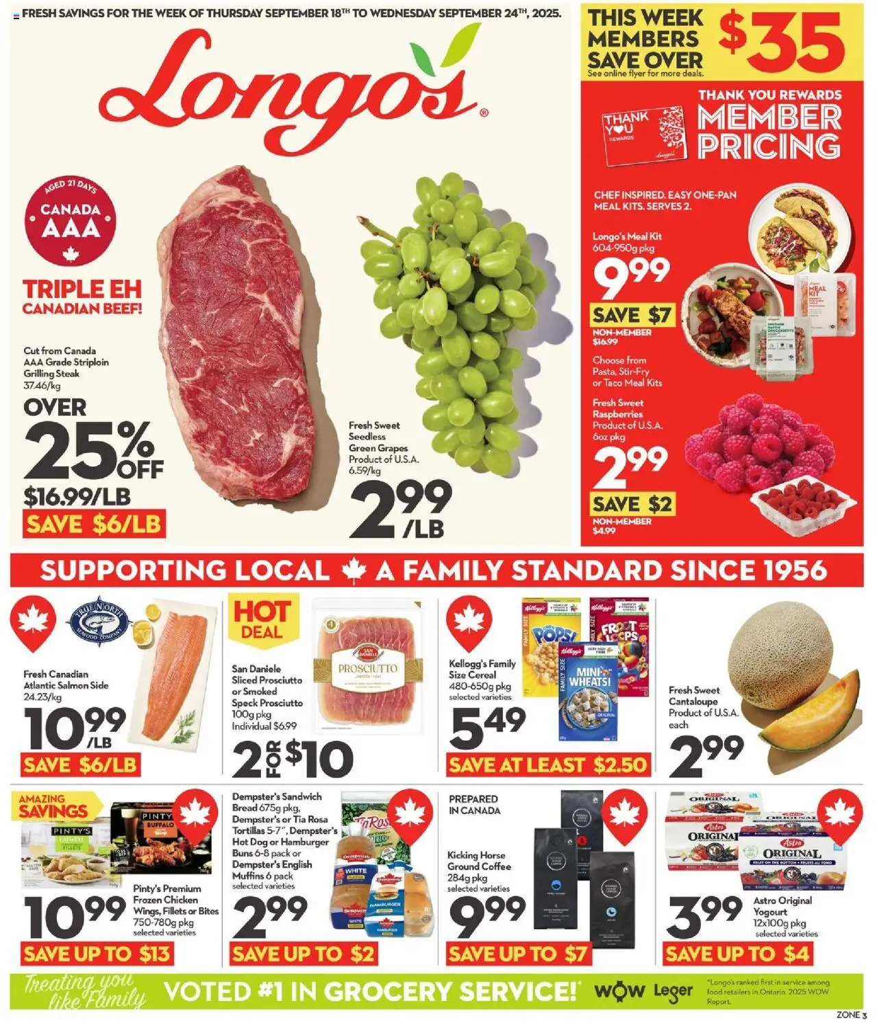 Longo's weekly flyer / circulaire - page 1- valid from Sep 18, 2025